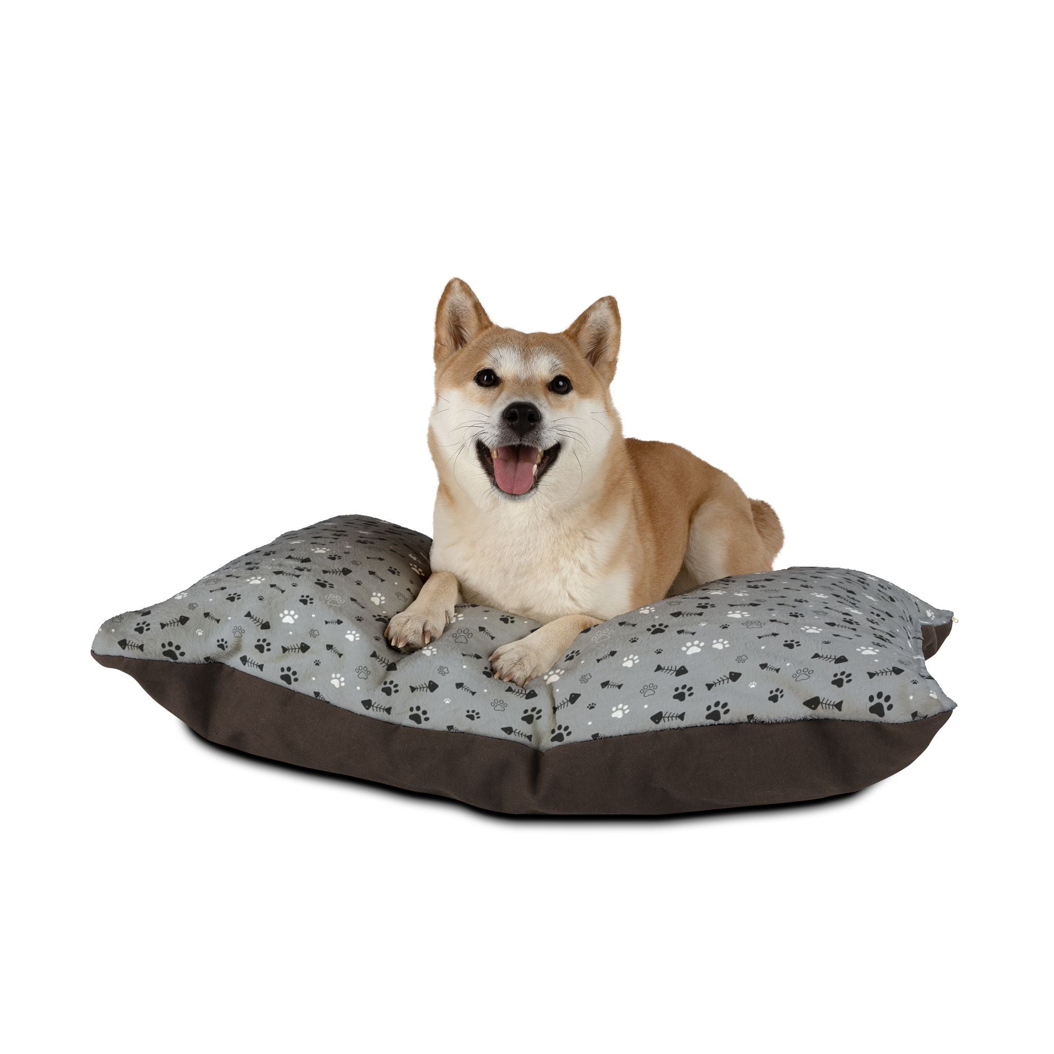 Cozy Pet Bed with Paw Print Design