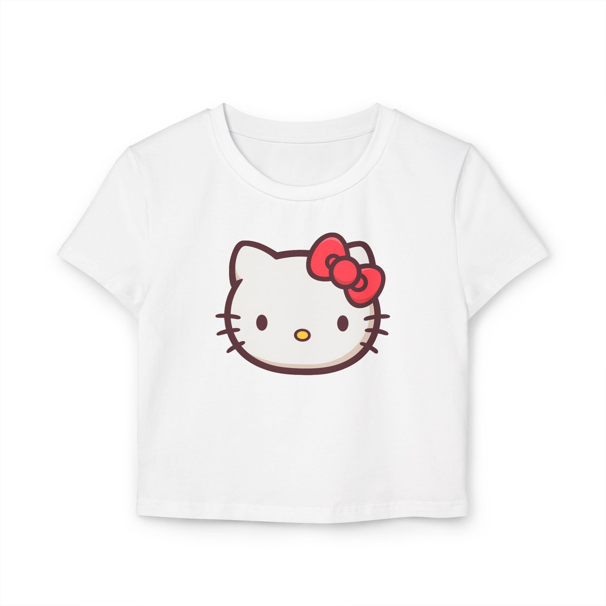 Hello Kitty Women's Baby Tee, Cropped Shirt
