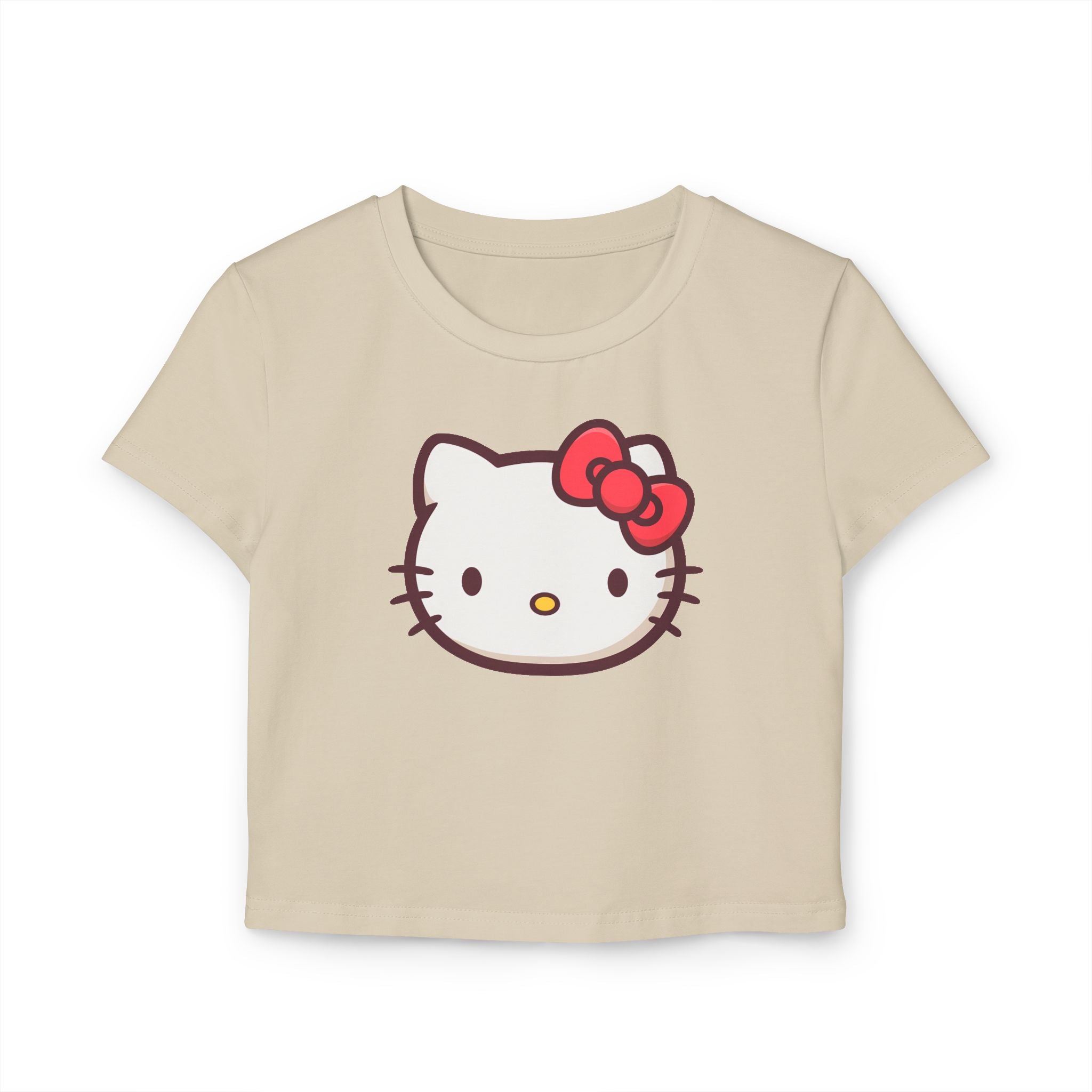 Hello Kitty Women's Baby Tee, Cropped Shirt