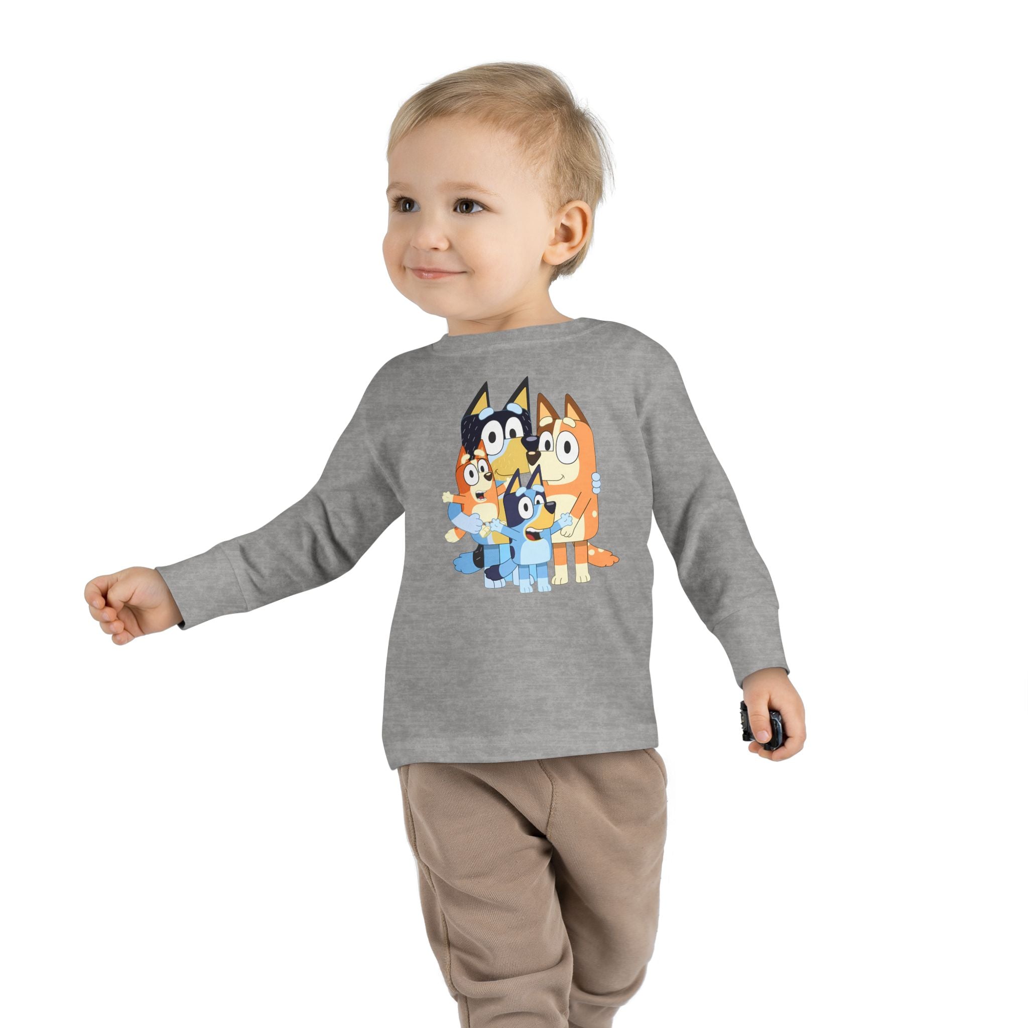 Cute Bluey Family, Toddler Long Sleeve Tee