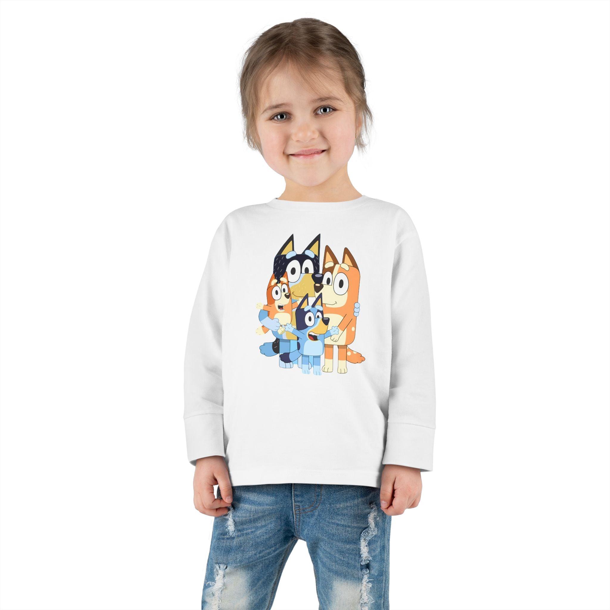 Cute Bluey Family, Toddler Long Sleeve Tee