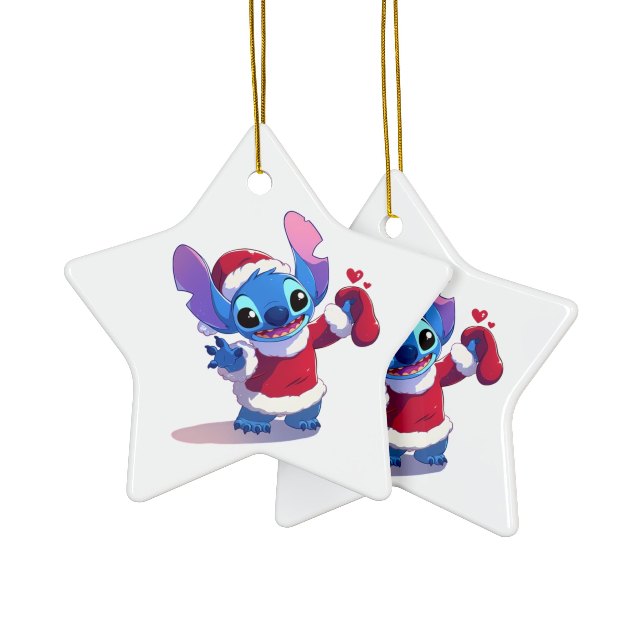 Stitch Ceramic Ornaments, 2-Side Print