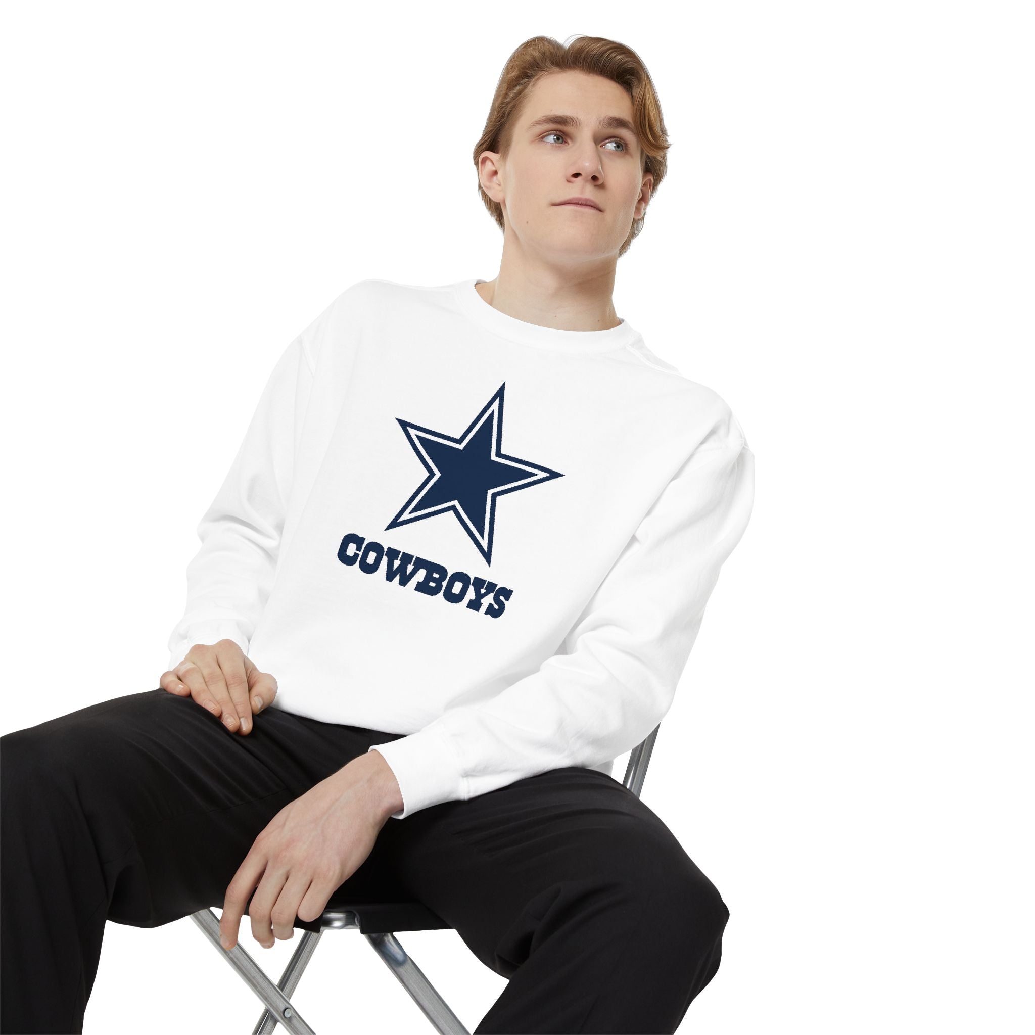 Cowboys, Unisex Garment-Dyed Sweatshirt