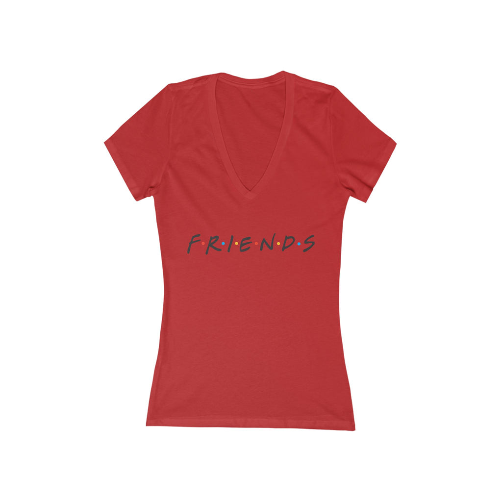 Friends Graphic Deep V-Neck Tee for Women