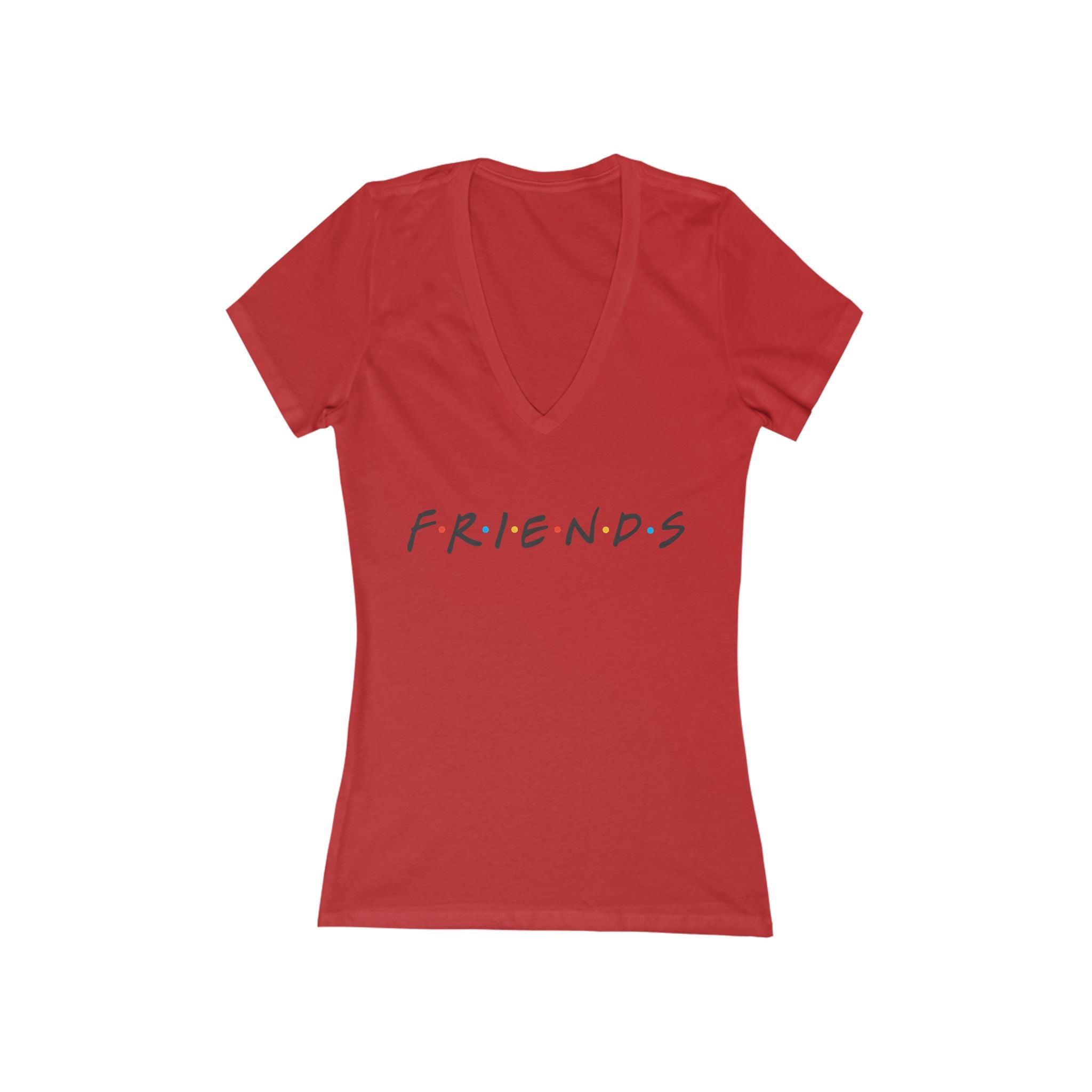 Friends Graphic Deep V-Neck Tee for Women