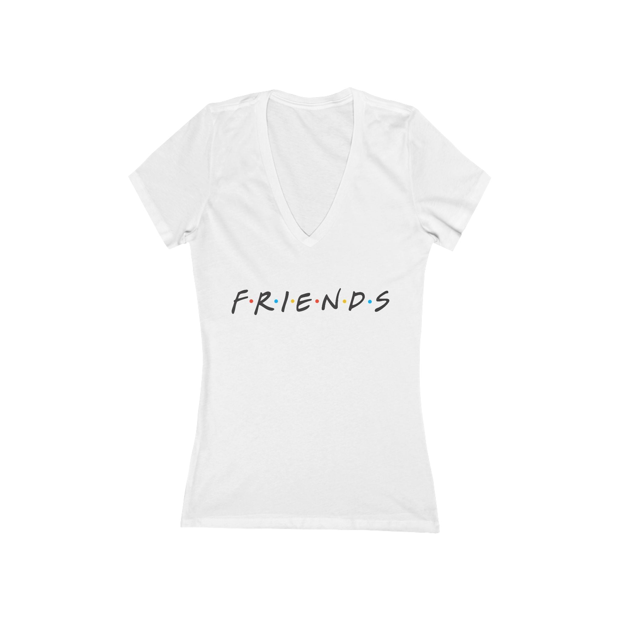 Friends Graphic Deep V-Neck Tee for Women