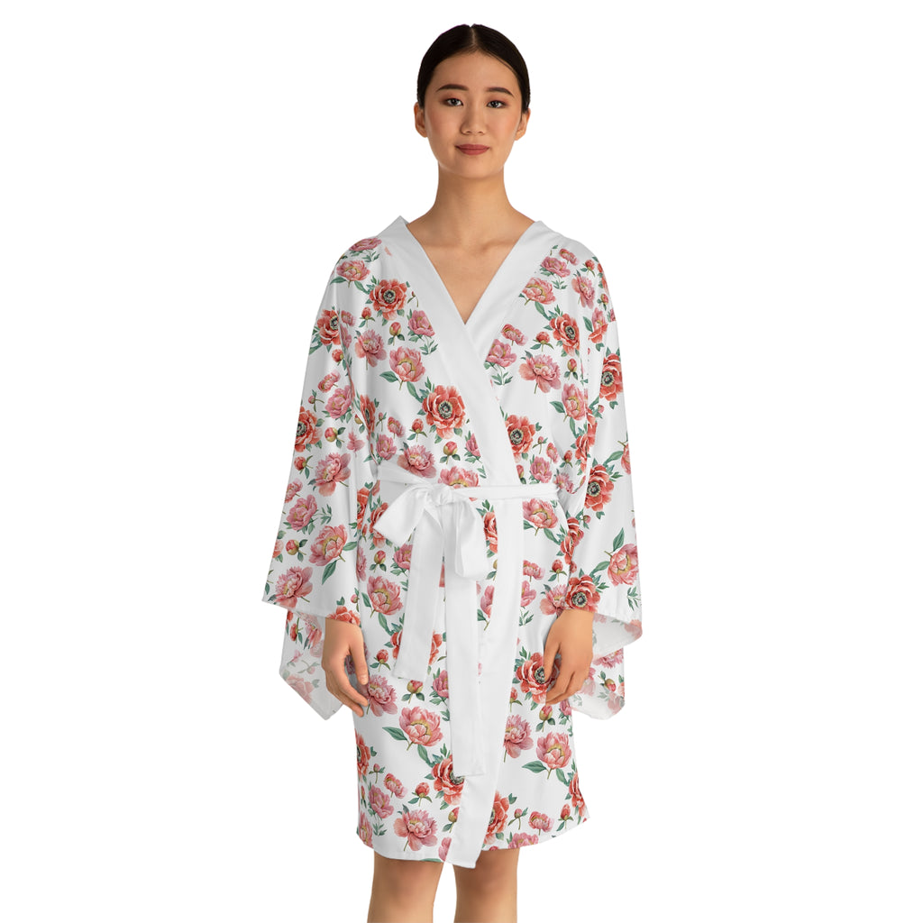Floral Long Sleeve Kimono Robe