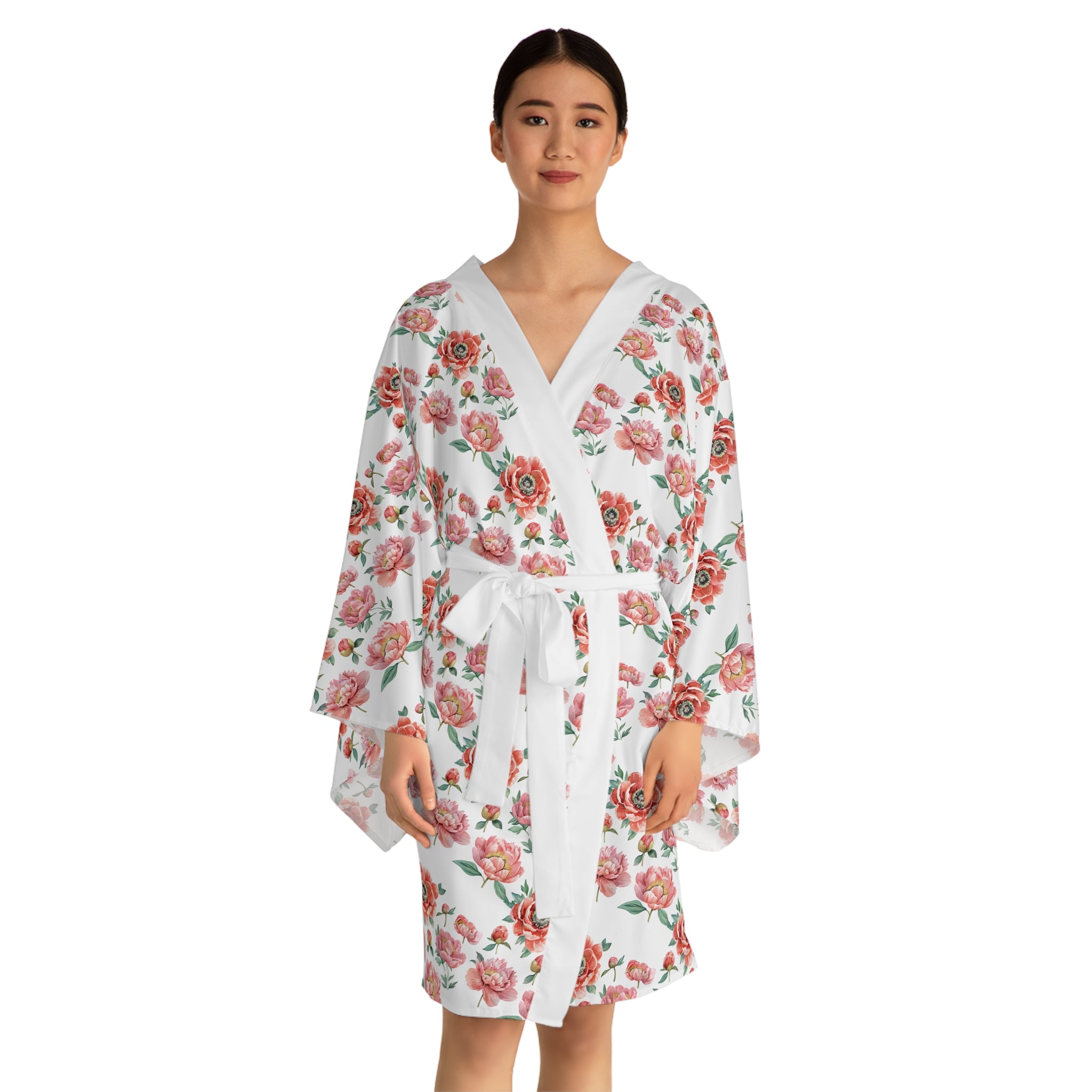 Floral Long Sleeve Kimono Robe