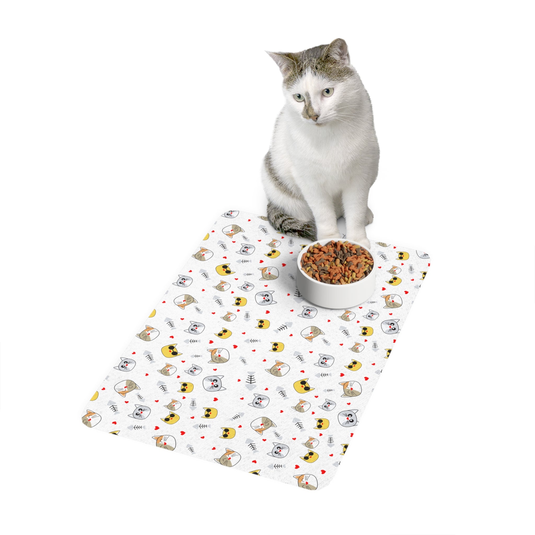 Cute Cat Food Mat