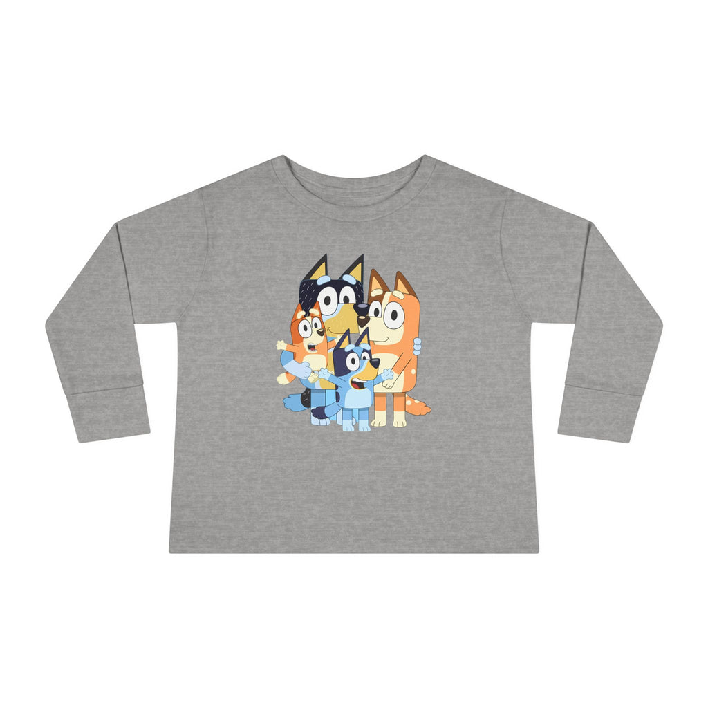 Cute Bluey Family, Toddler Long Sleeve Tee