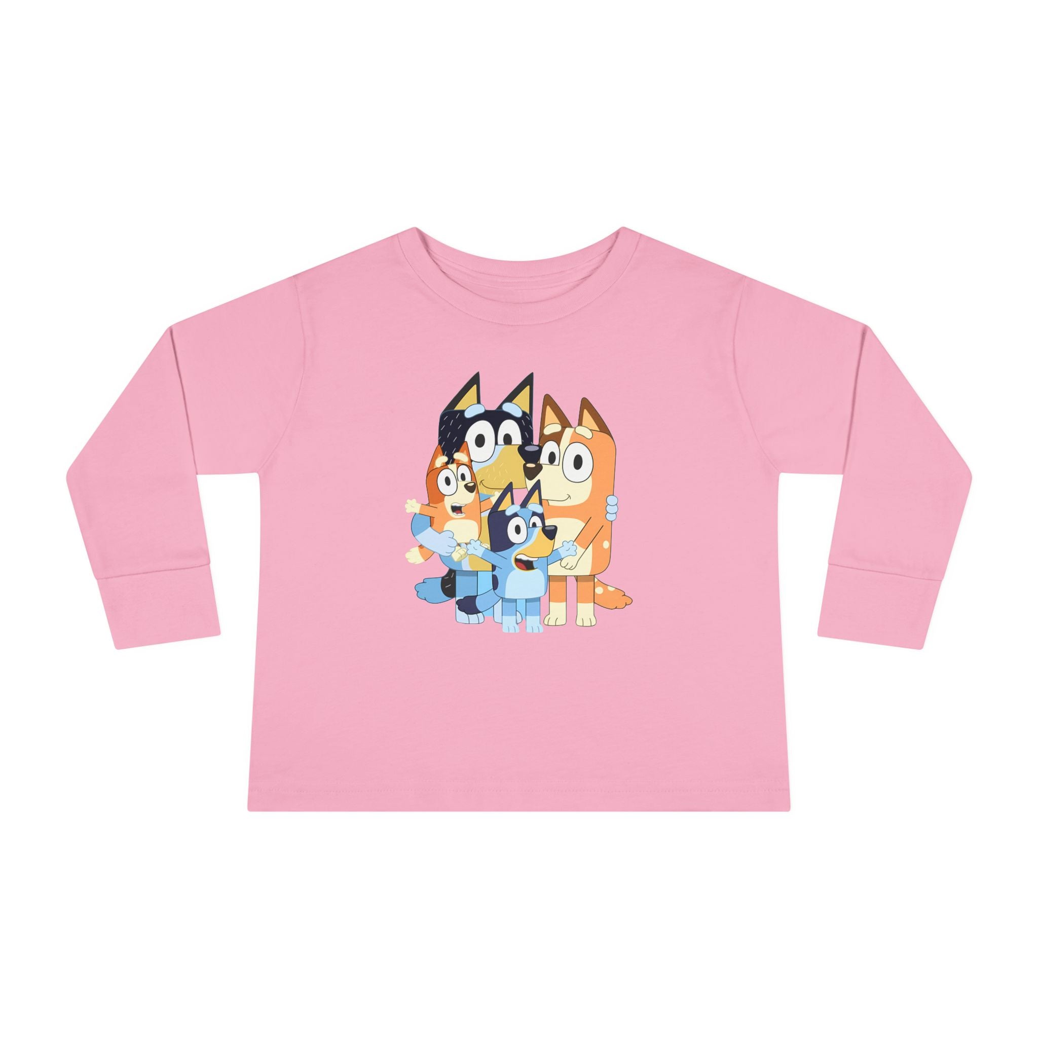 Cute Bluey Family, Toddler Long Sleeve Tee