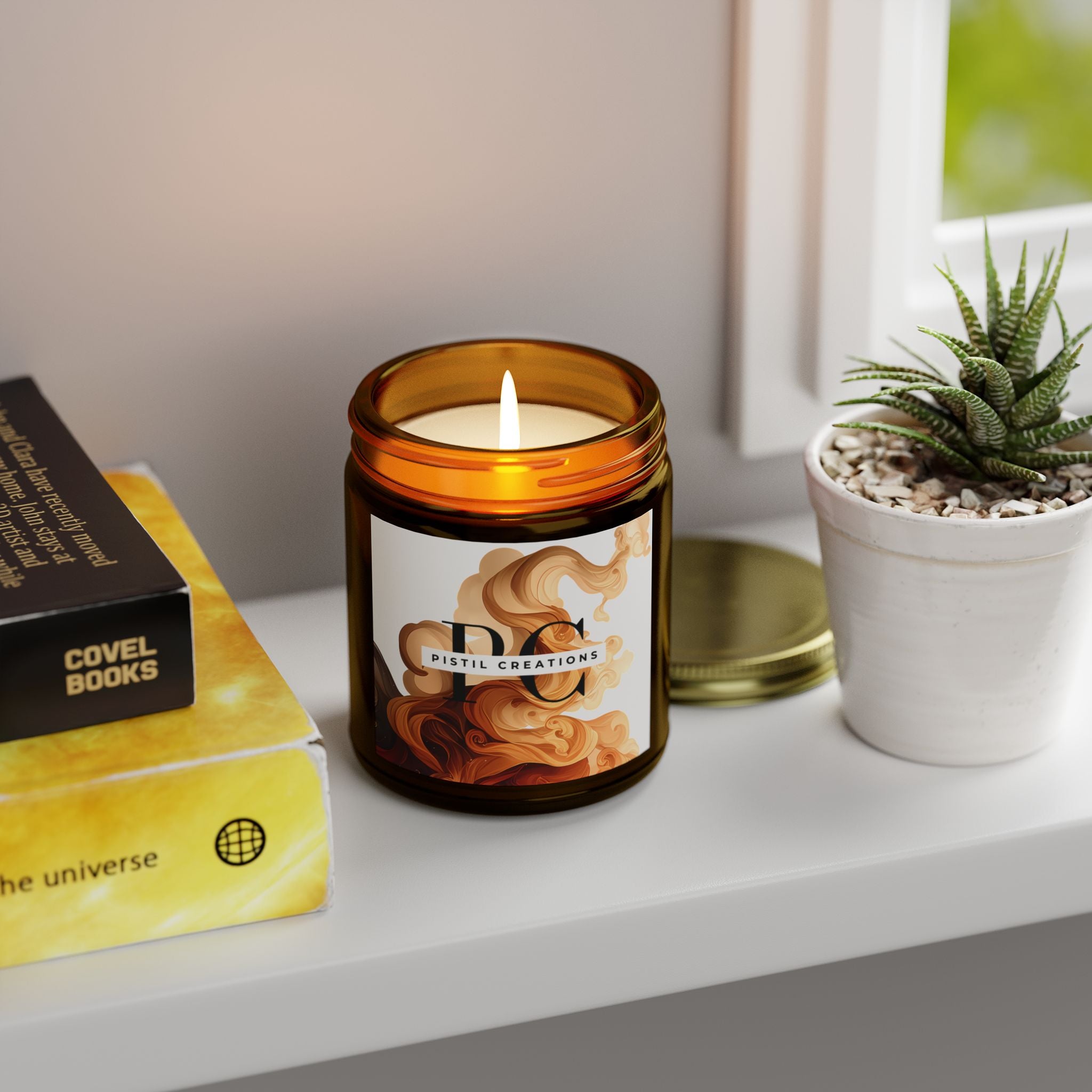 Coconut Apricot Wax Candles, scented/unscented