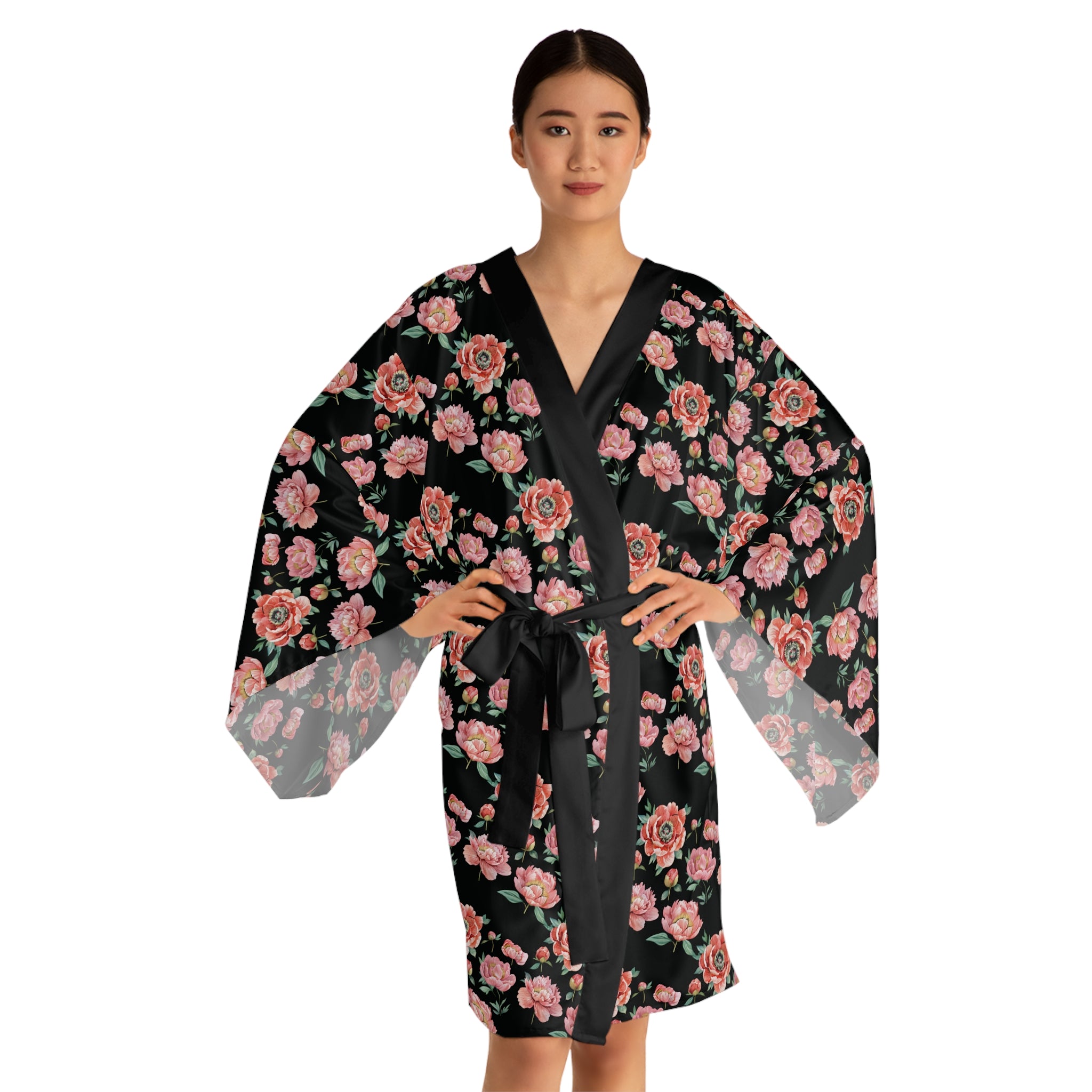 Floral Long Sleeve Kimono Robe