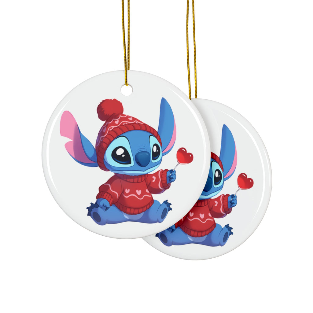 Stitch Ceramic Ornaments, 2-Side Print