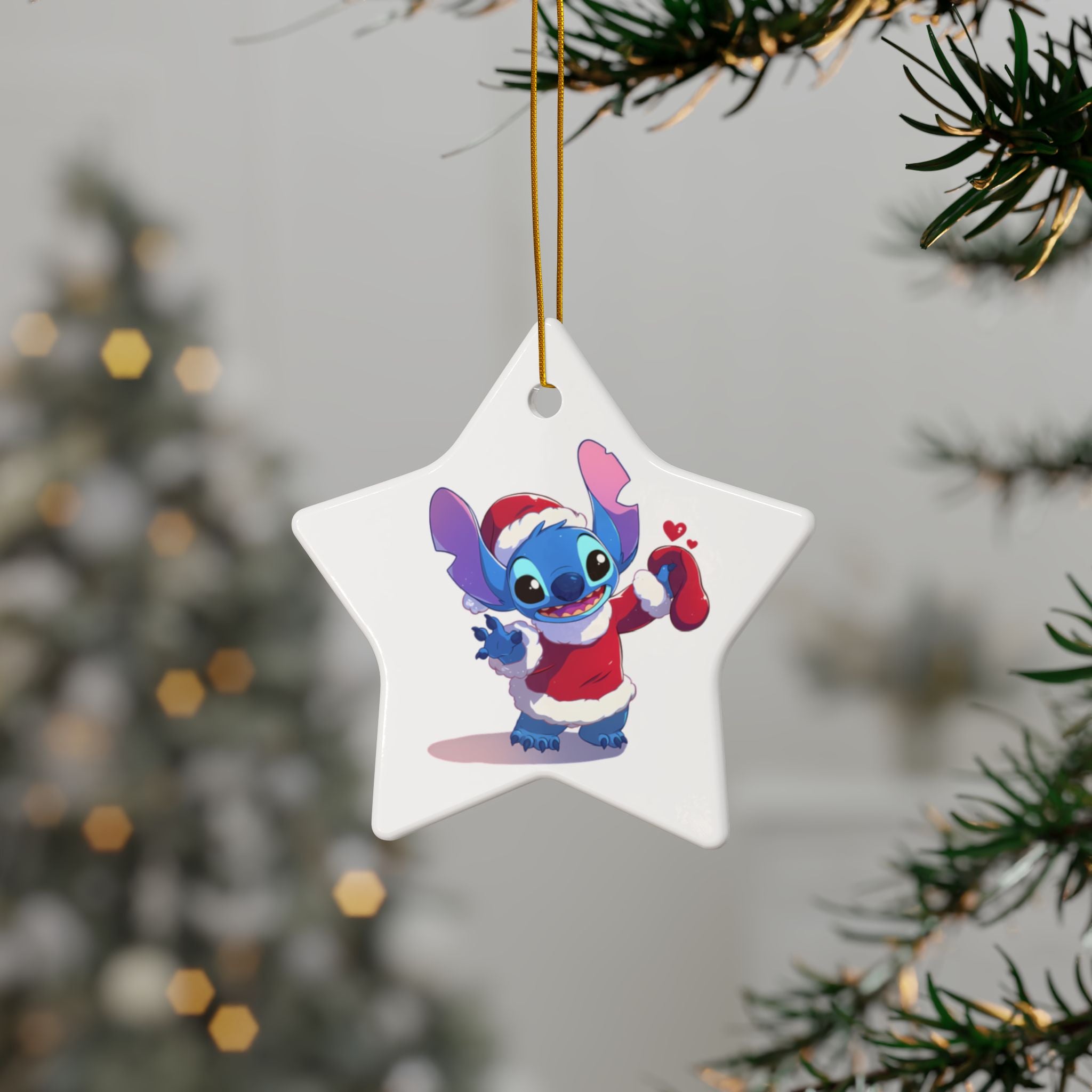 Stitch Ceramic Ornaments, 2-Side Print