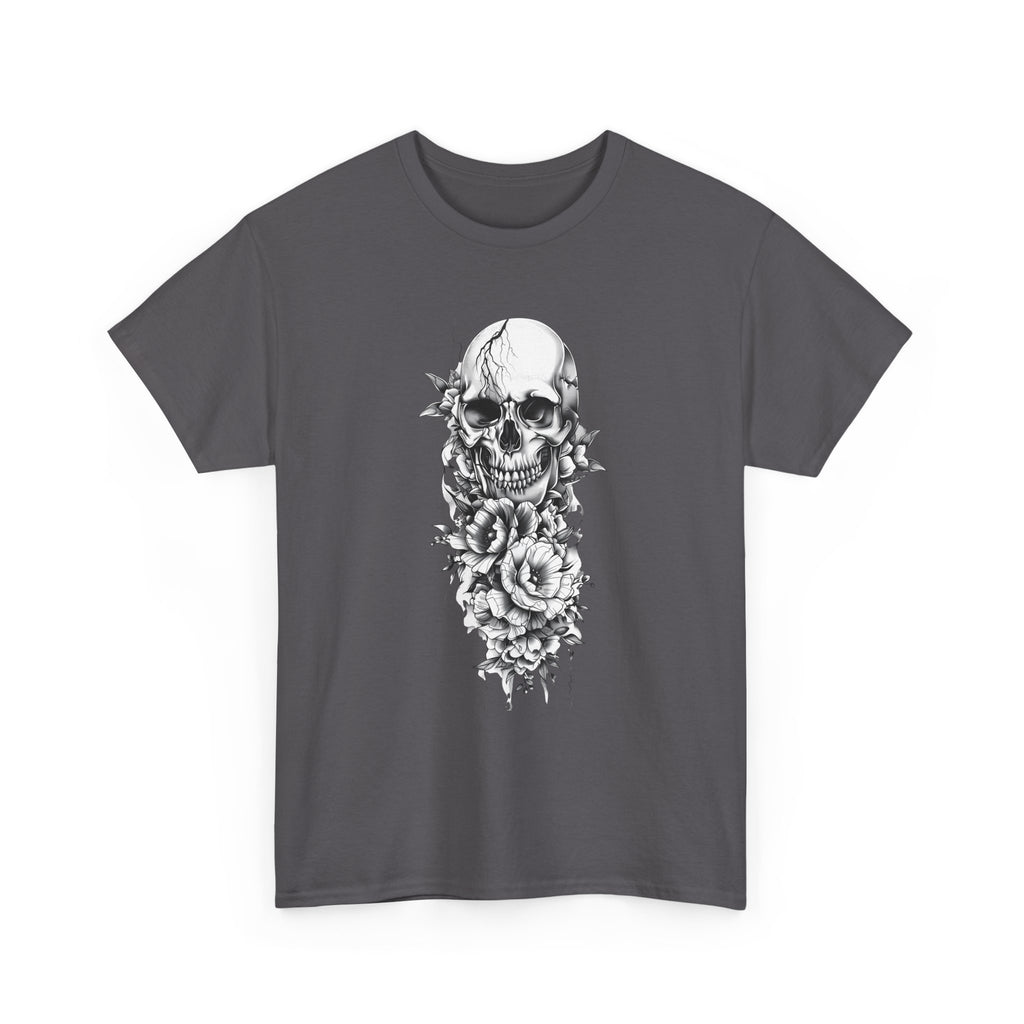 Edgy Skull Floral Tee