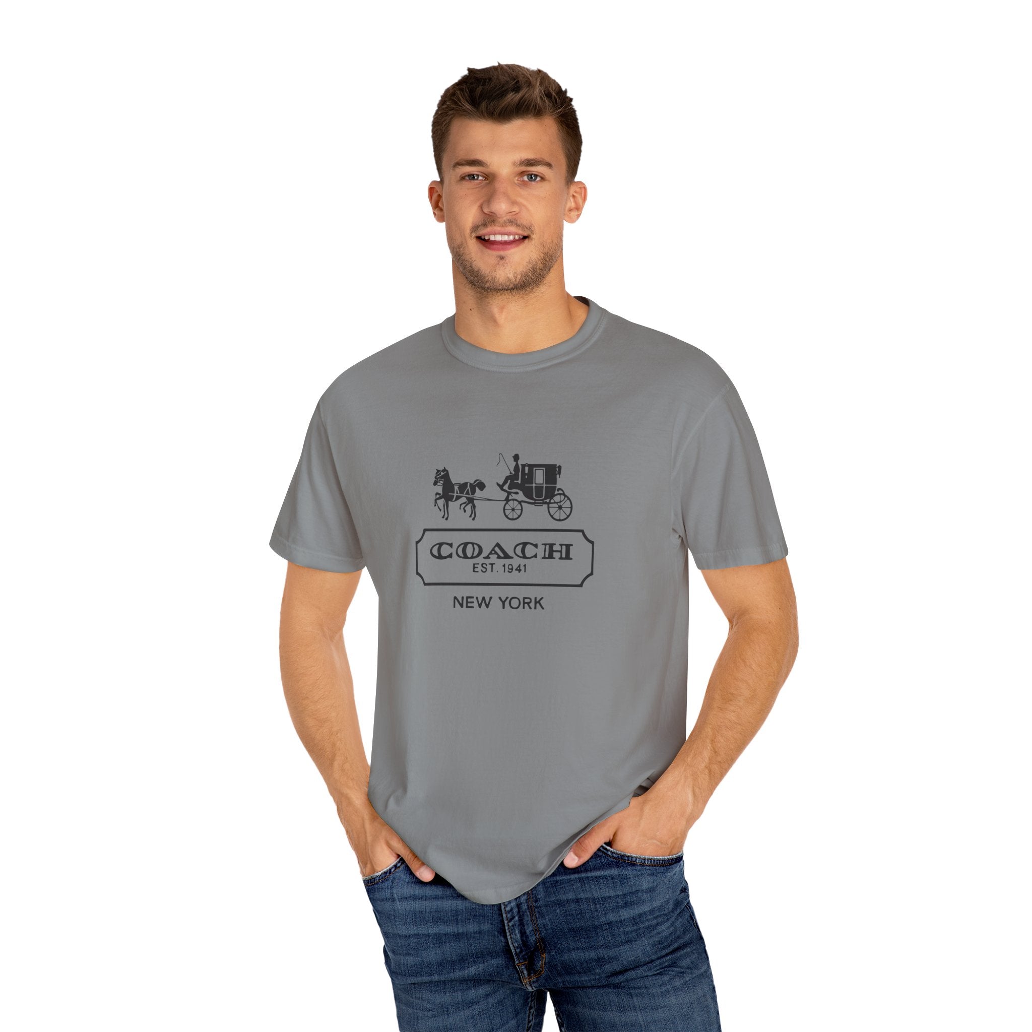 New York Coach Graphic Tee, Vintage-Inspired, Unisex