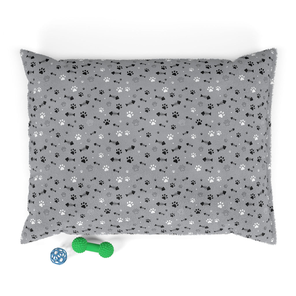 Cozy Pet Bed with Paw Print Design