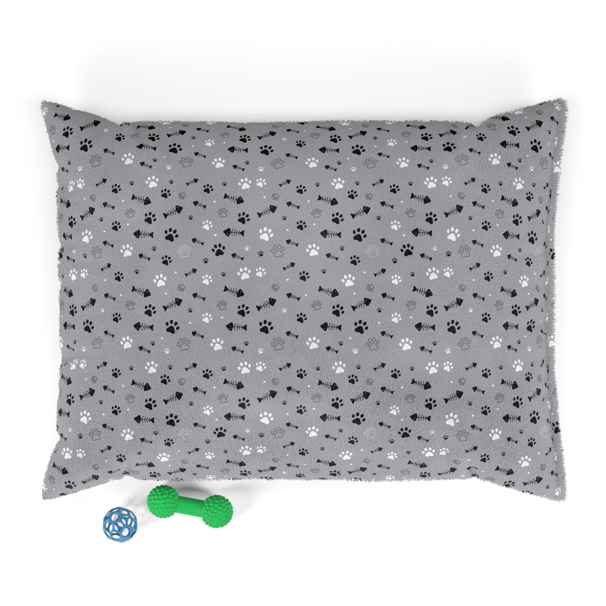 Cozy Pet Bed with Paw Print Design