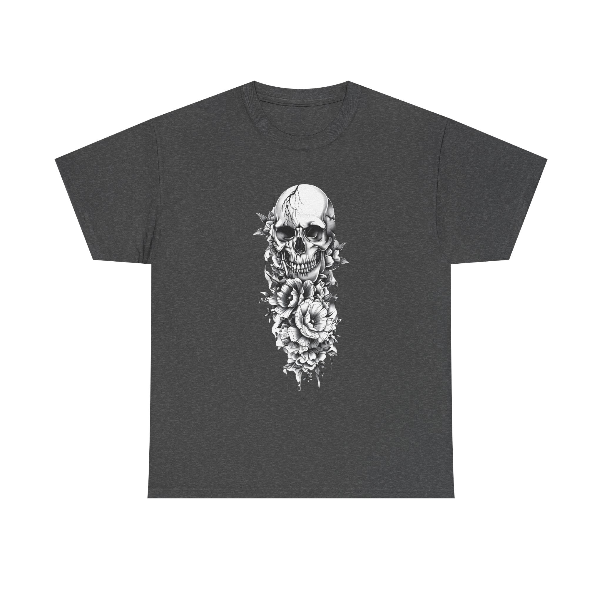 Edgy Skull Floral Tee