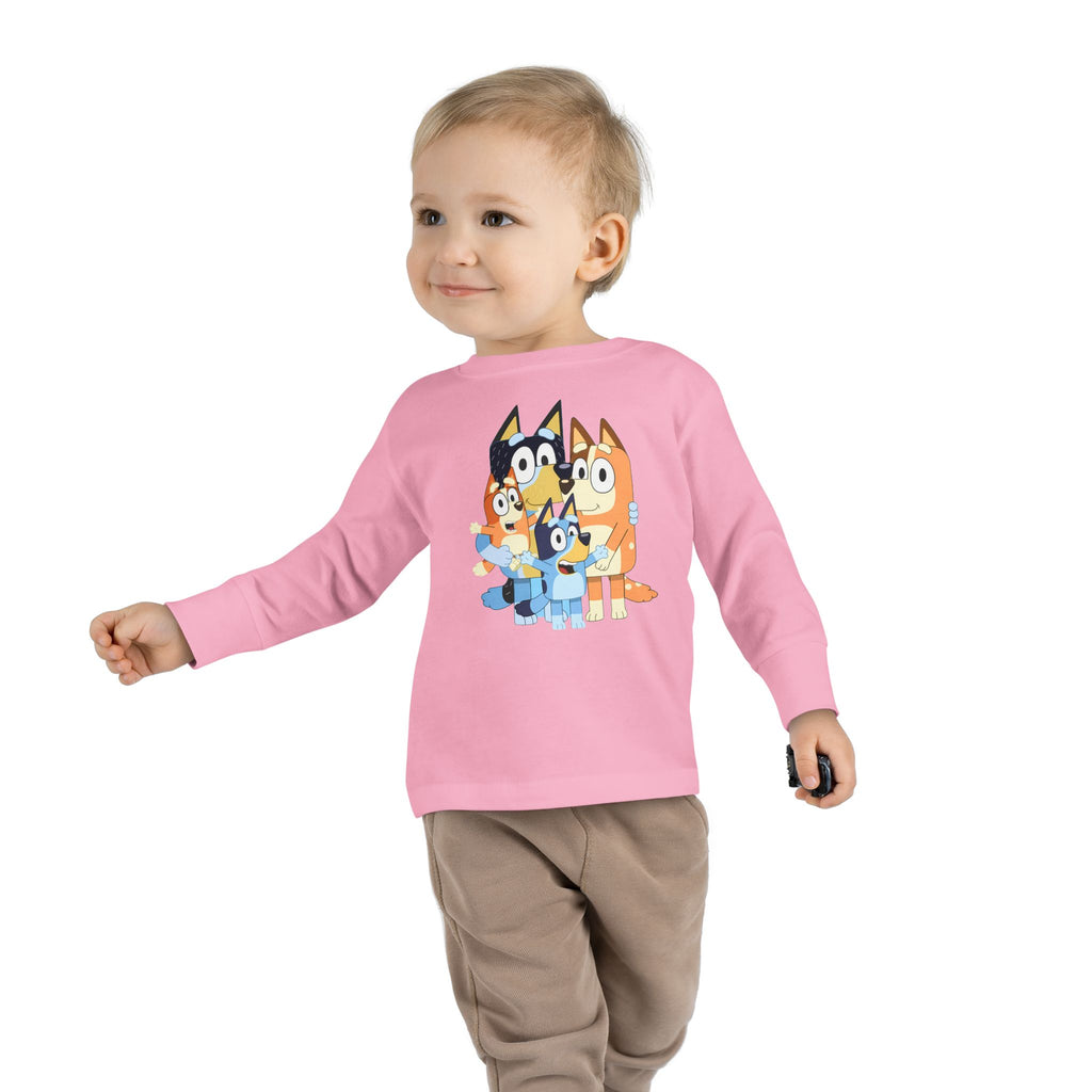 Cute Bluey Family, Toddler Long Sleeve Tee