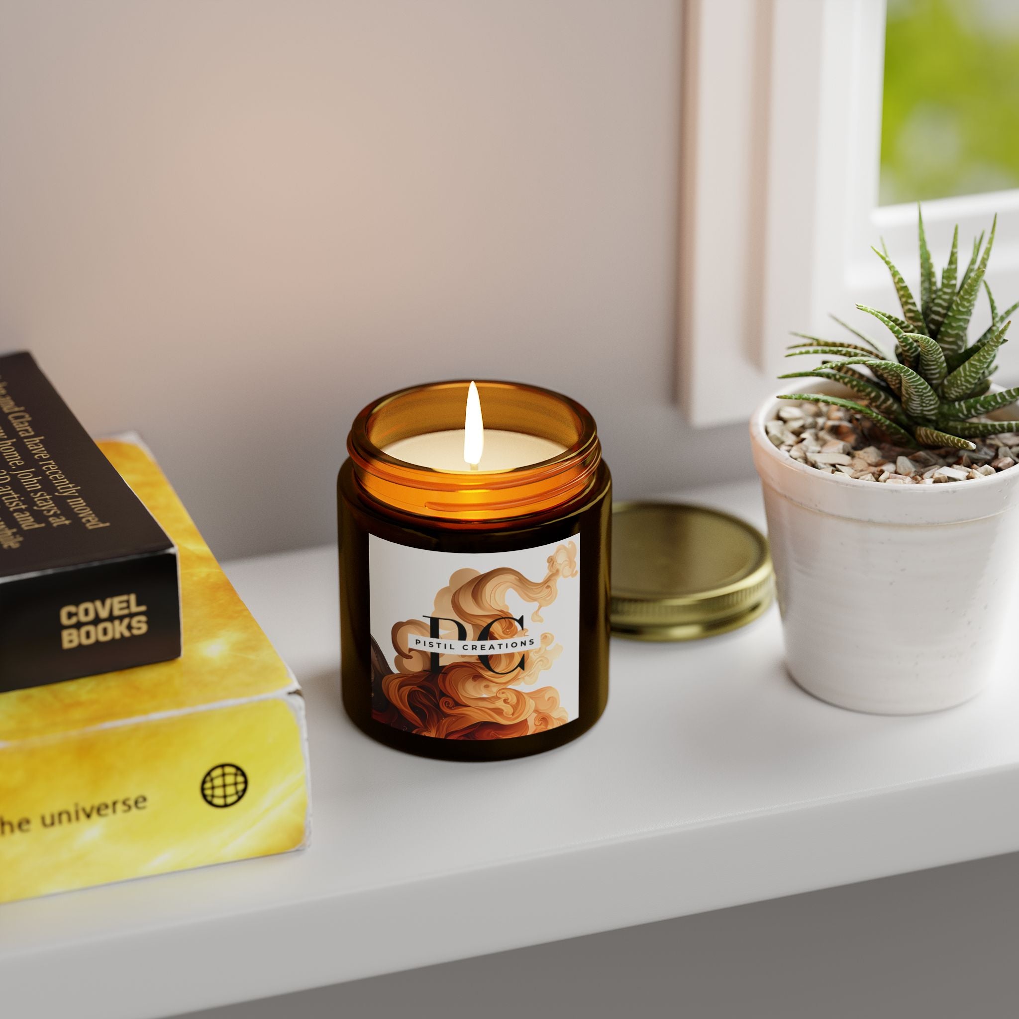 Coconut Apricot Wax Candles, scented/unscented