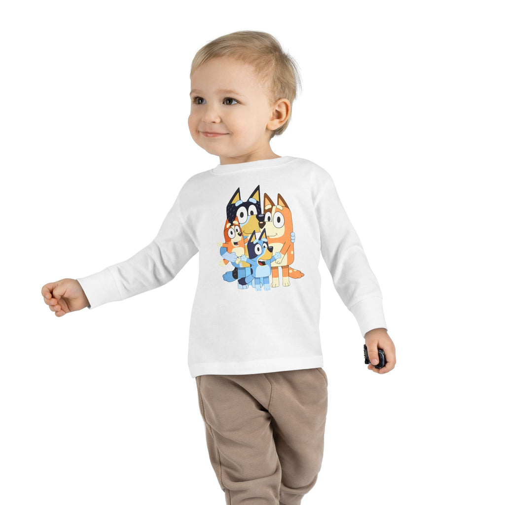 Cute Bluey Family, Toddler Long Sleeve Tee