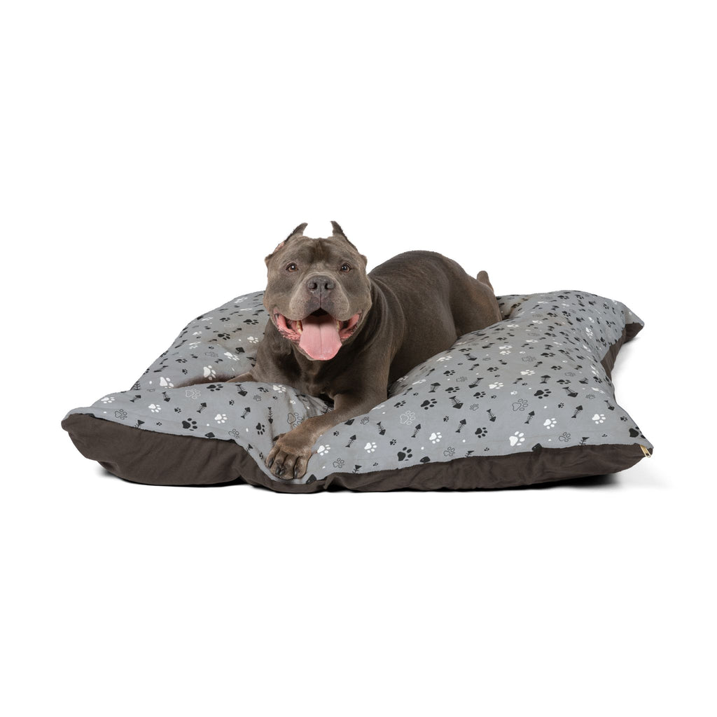 Cozy Pet Bed with Paw Print Design