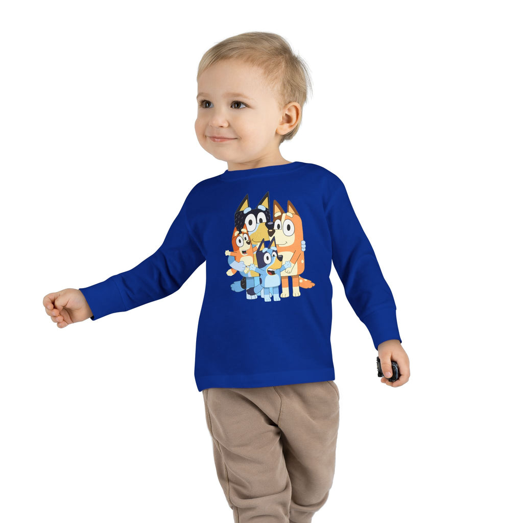 Cute Bluey Family, Toddler Long Sleeve Tee