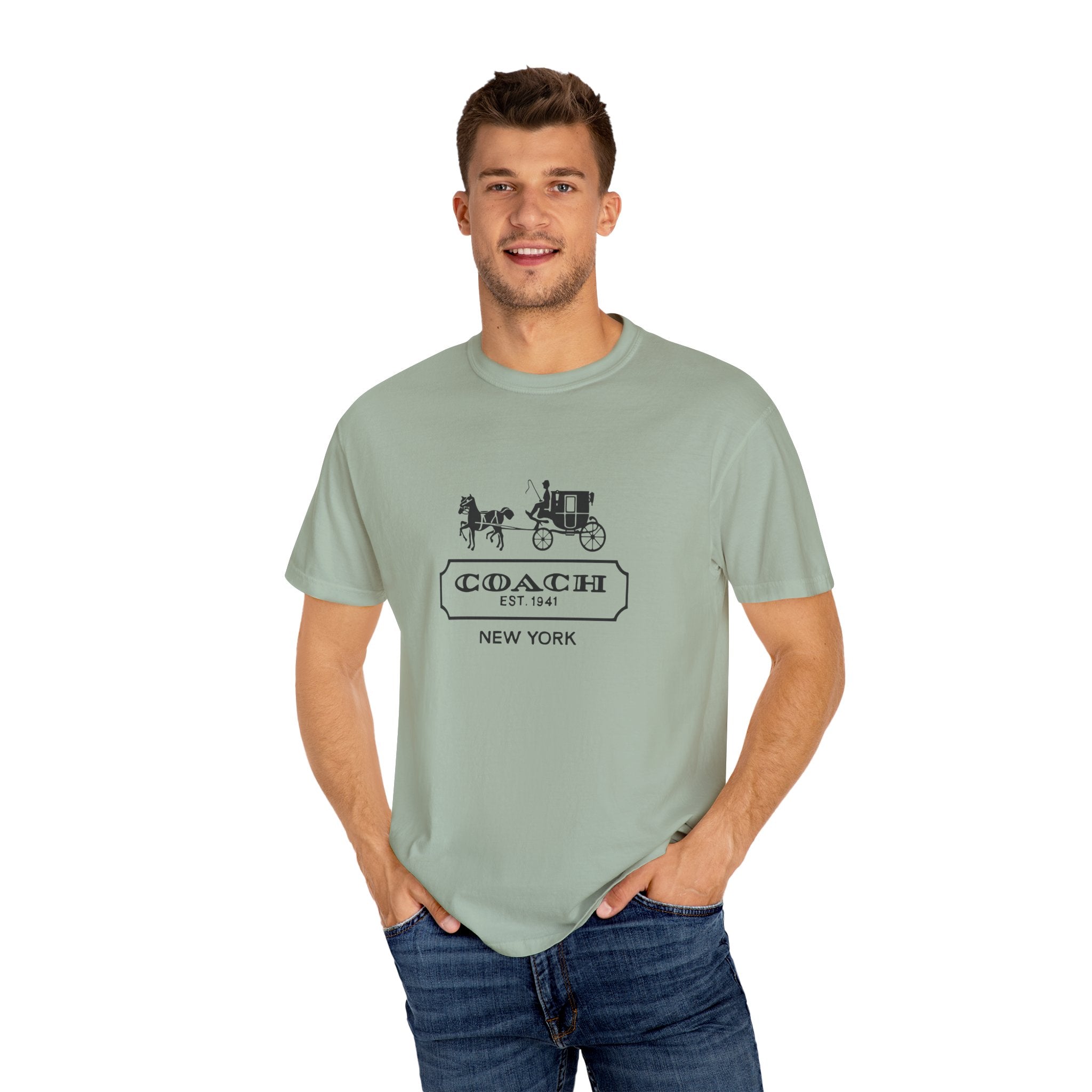 New York Coach Graphic Tee, Vintage-Inspired, Unisex