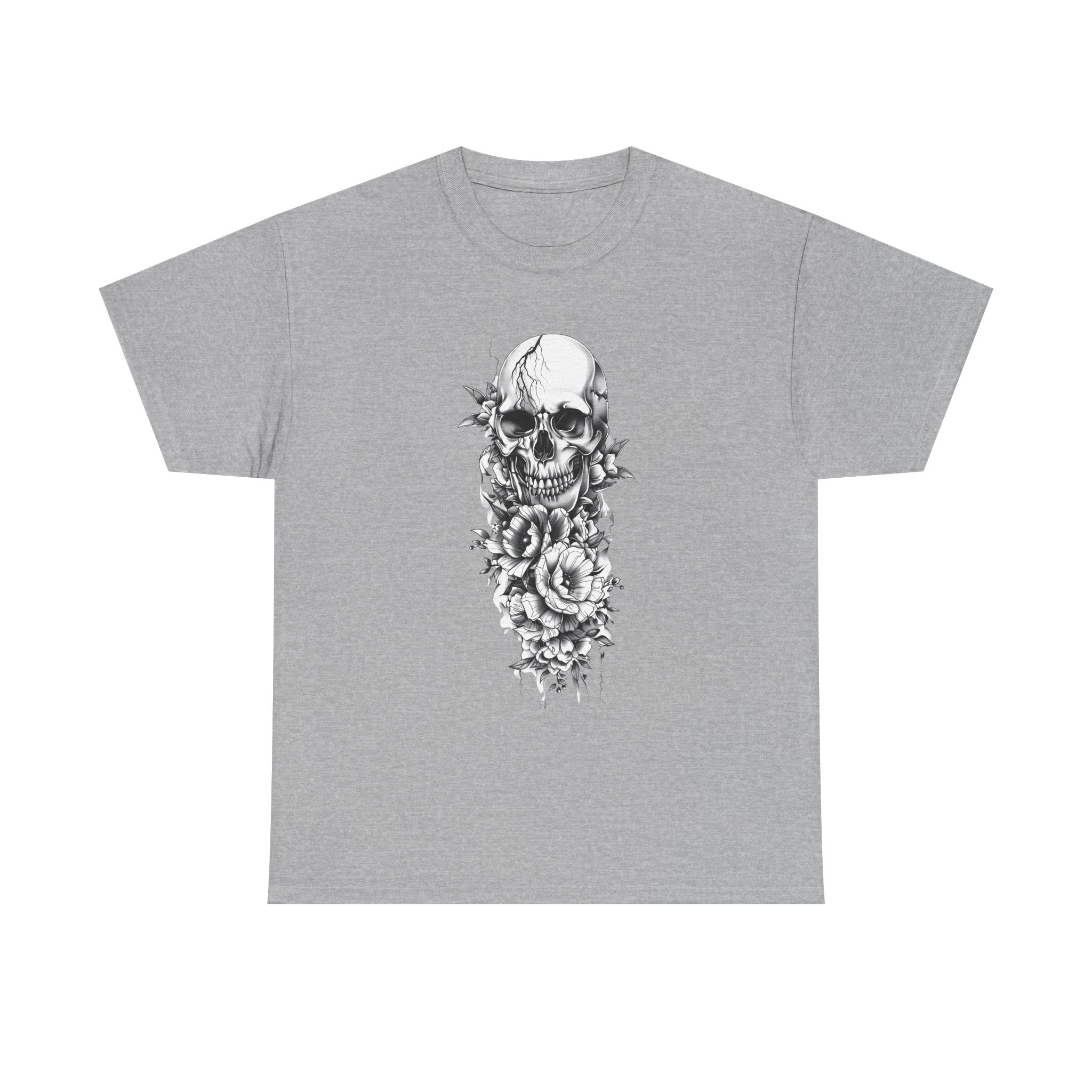 Edgy Skull Floral Tee