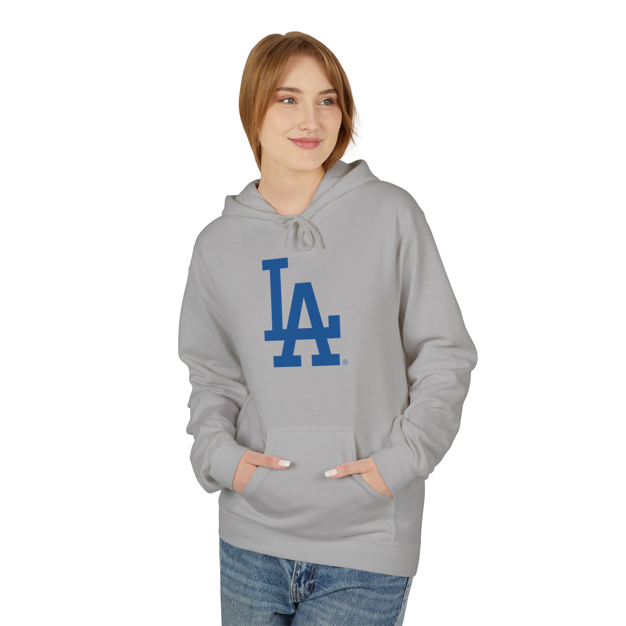 LA Dodgers Inspired Unisex Midweight Softstyle Fleece Hoodie