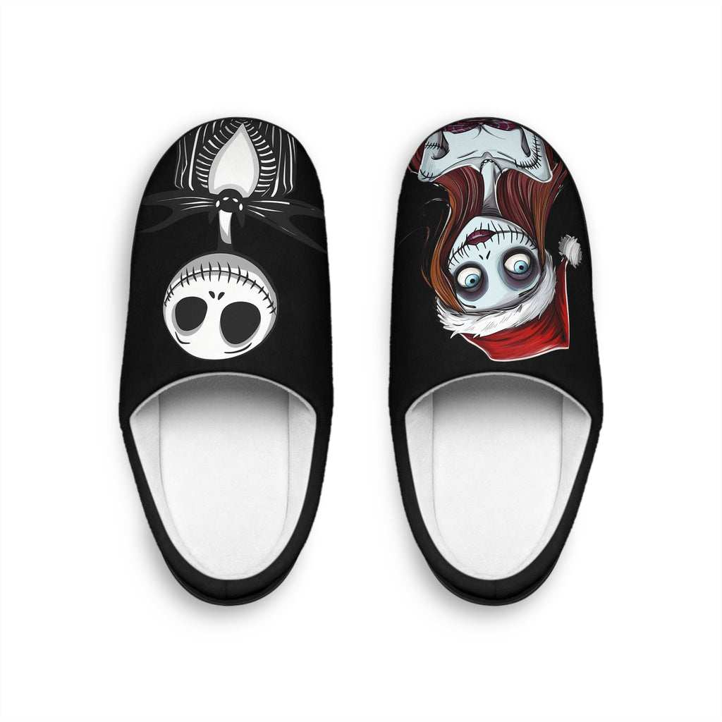 Halloween-Themed, Jack and Sally, Women's Indoor Slippers