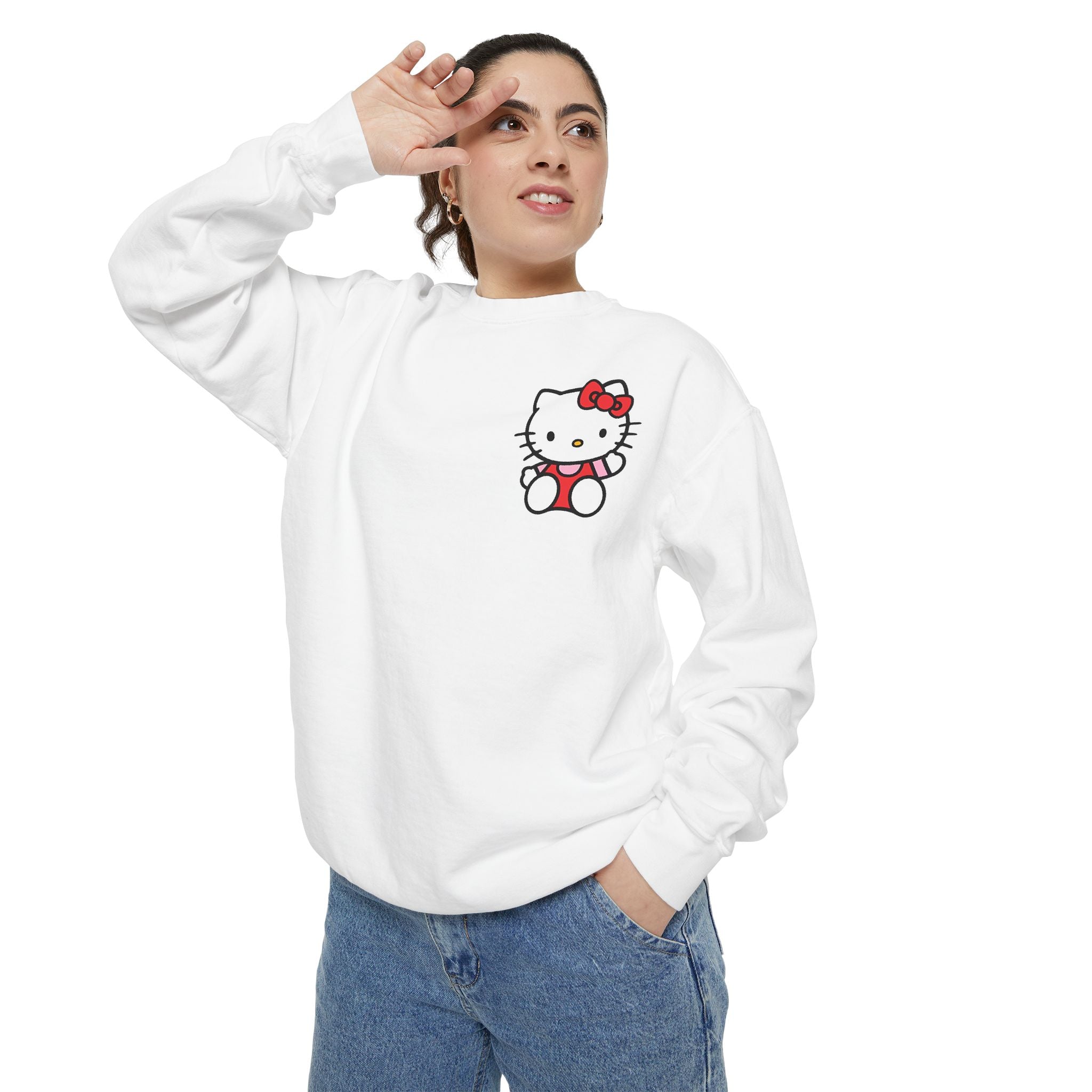 Hello Kitty Unisex Garment-Dyed Sweatshirt