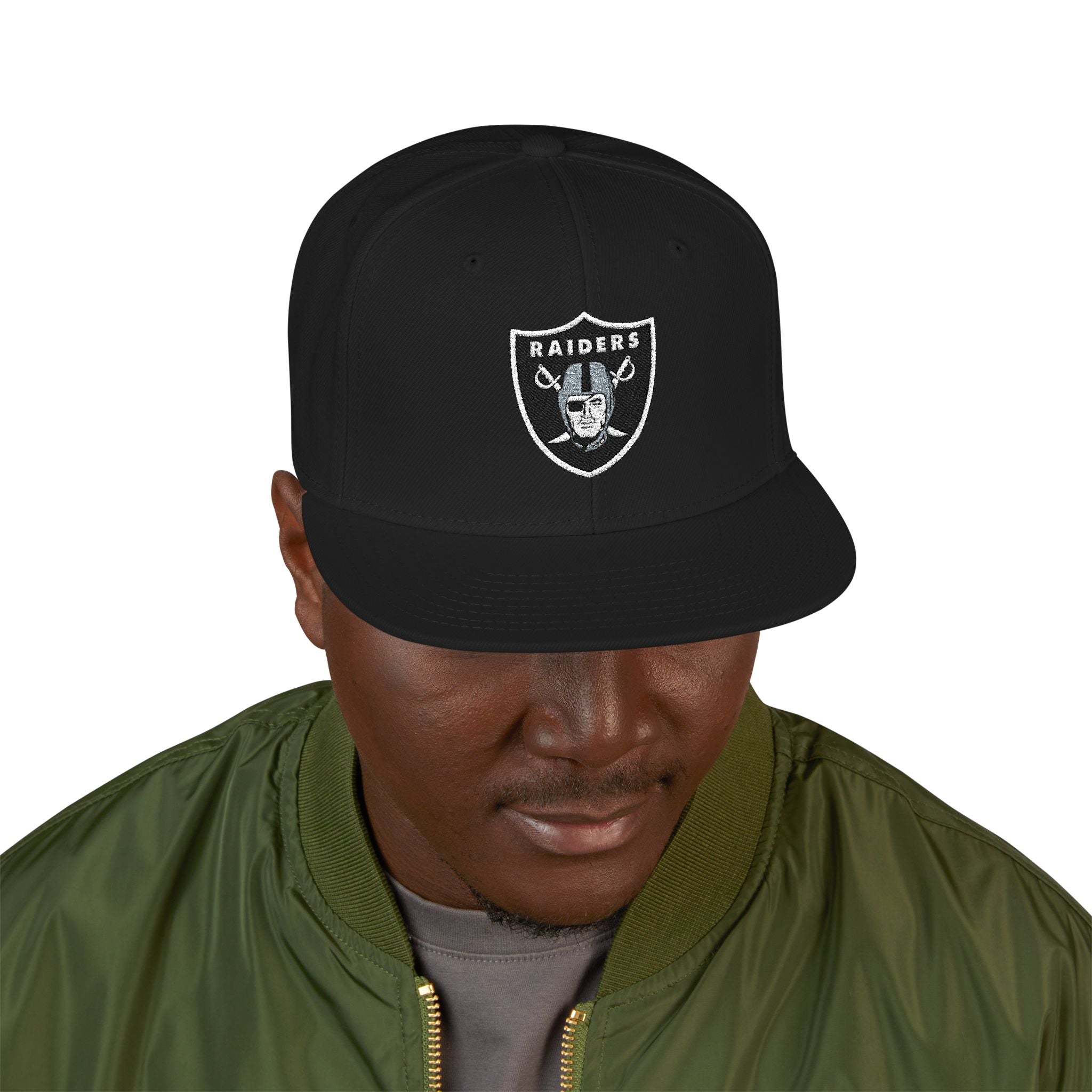 Raiders Embroidered Snapback Hat