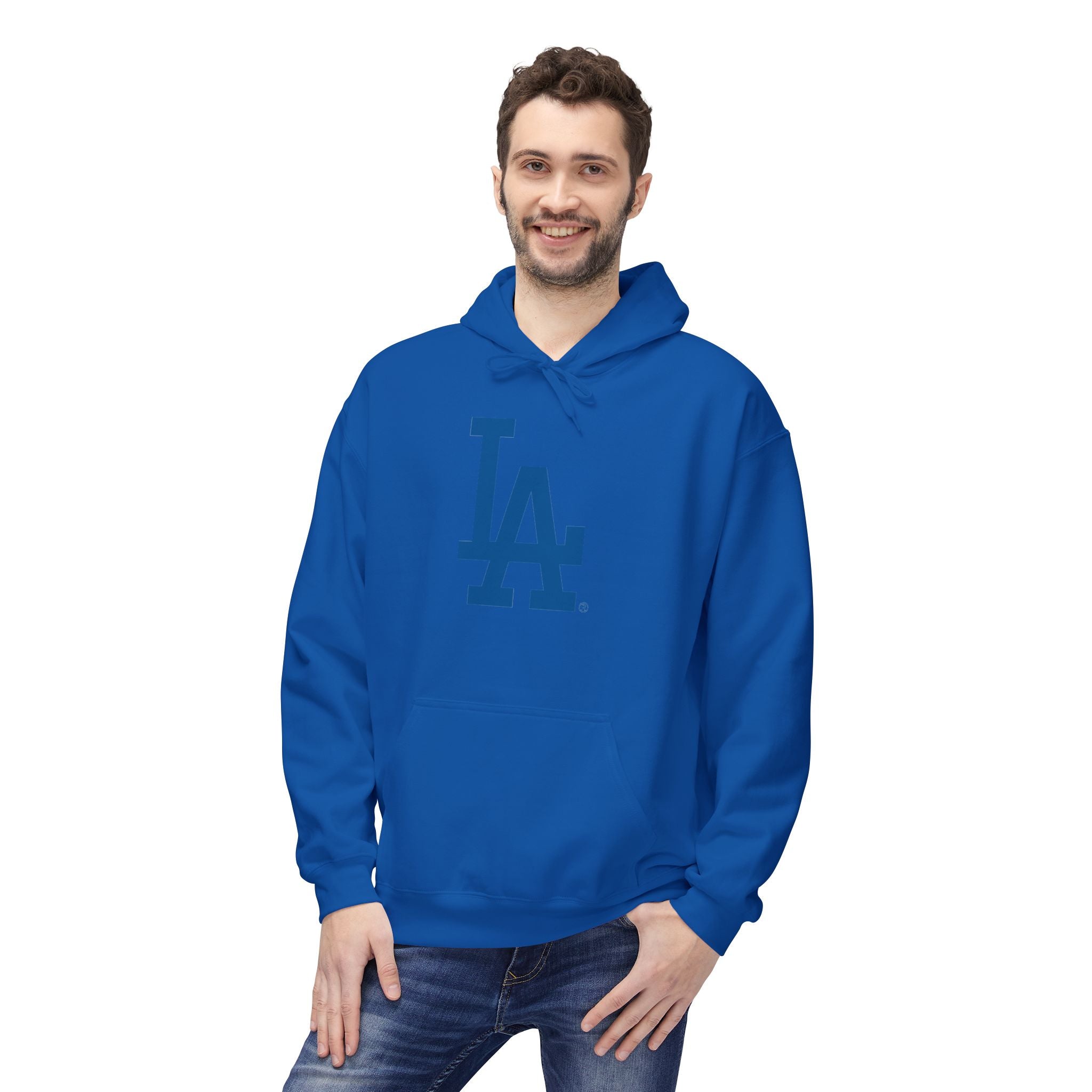 LA Dodgers Inspired Unisex Midweight Softstyle Fleece Hoodie