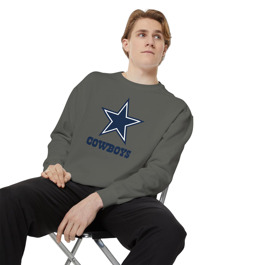 Cowboys, Unisex Garment-Dyed Sweatshirt