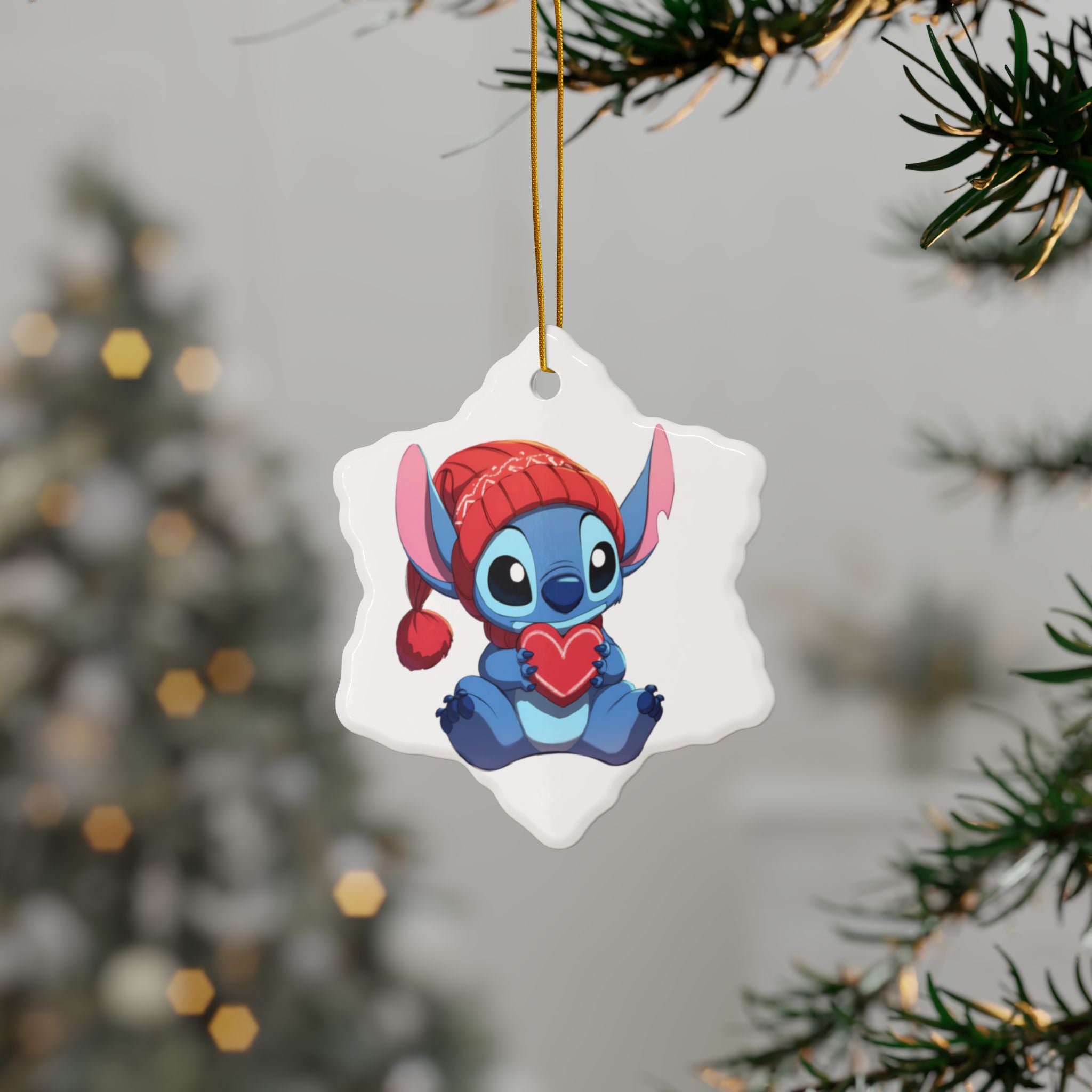 Stitch Ceramic Ornaments, 2-Side Print
