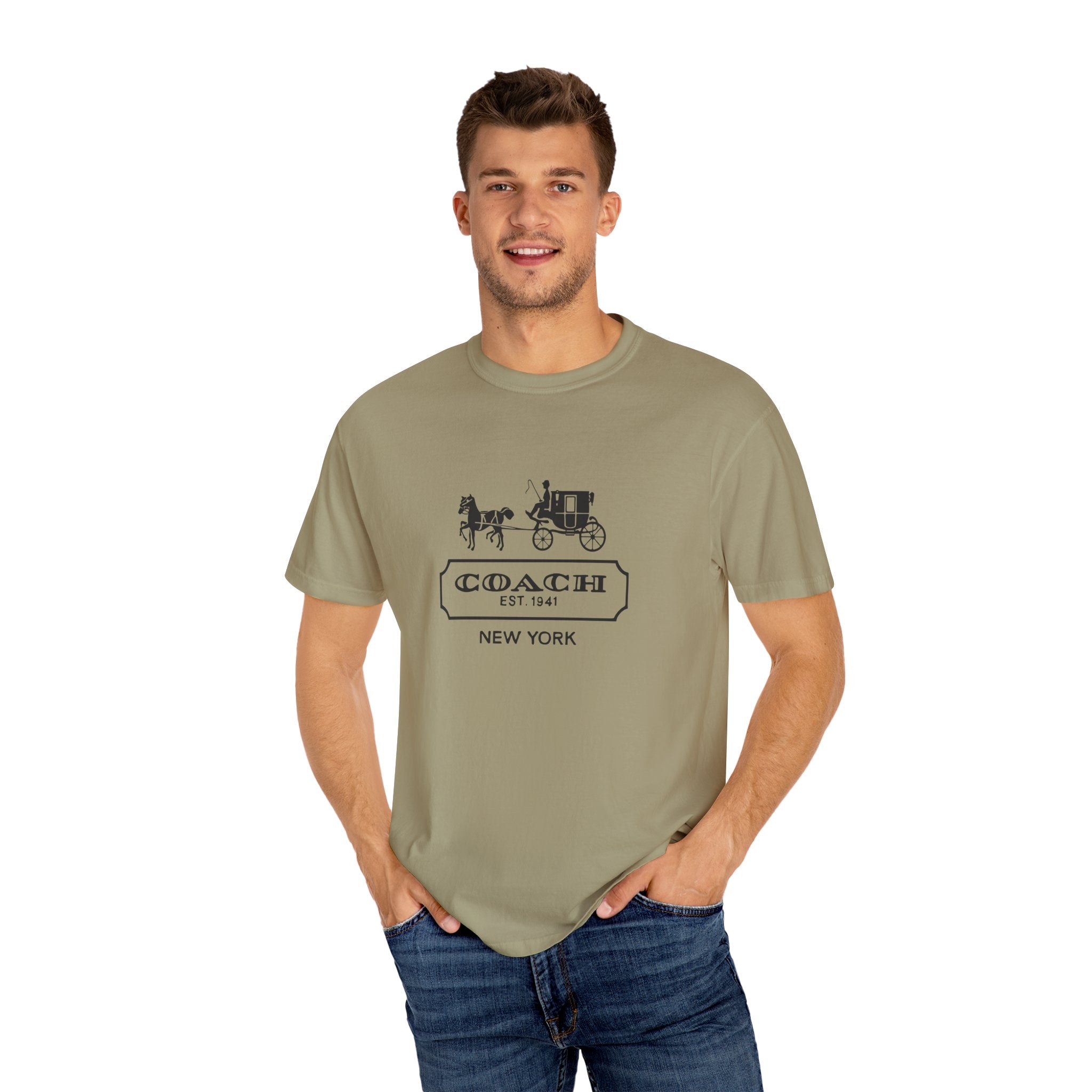 New York Coach Graphic Tee, Vintage-Inspired, Unisex