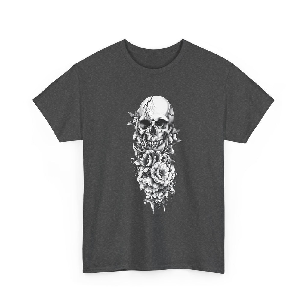 Edgy Skull Floral Tee