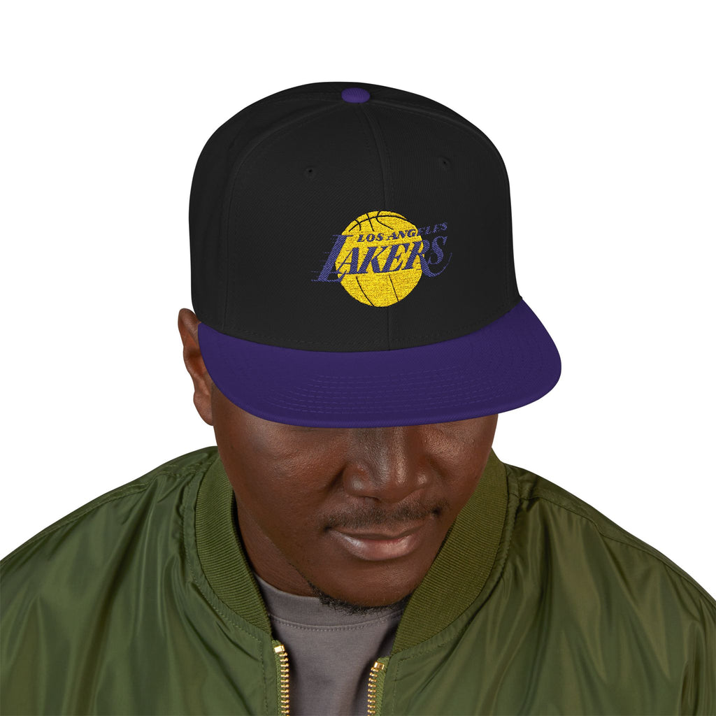 Lakers Embroidered Snapback Cap