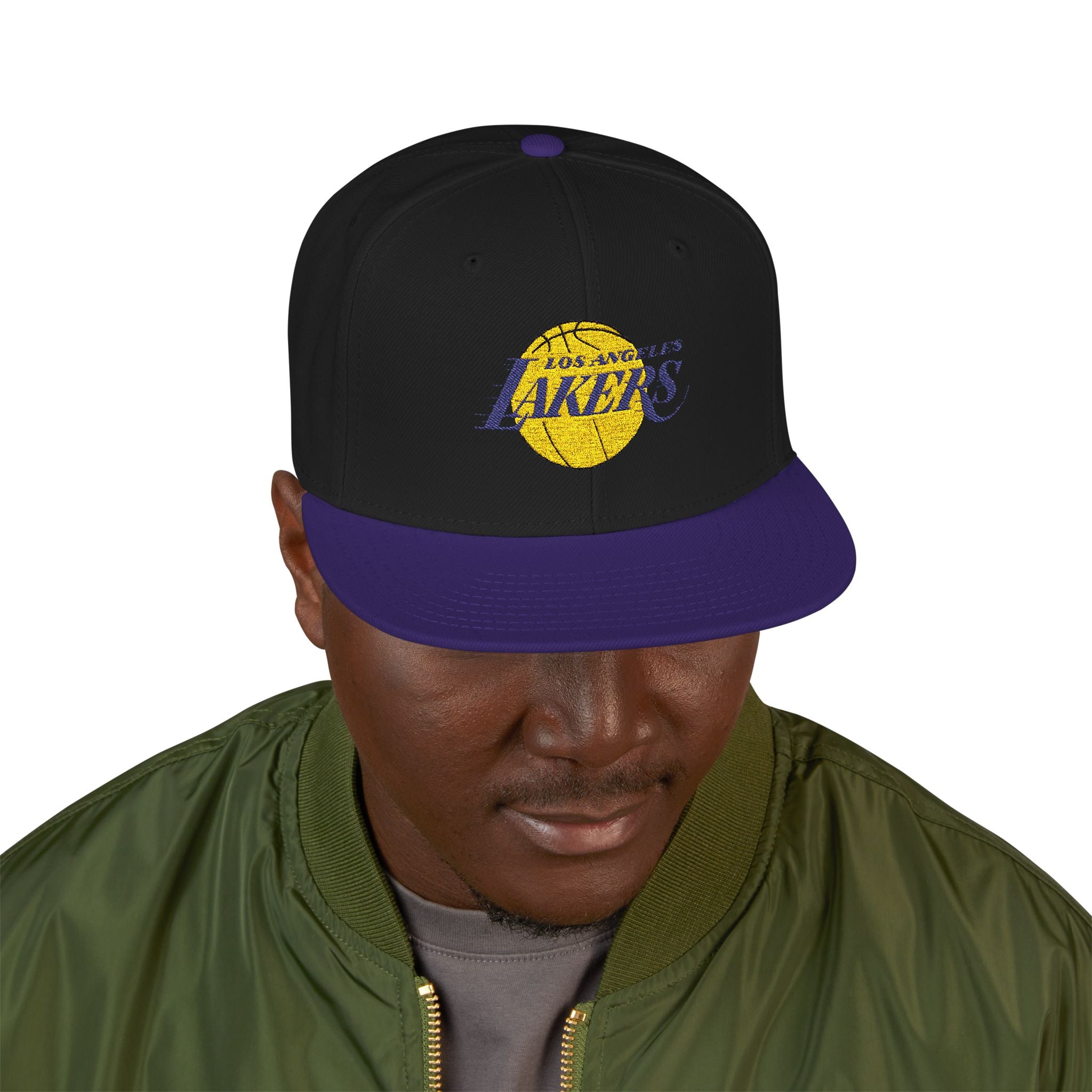 Lakers Embroidered Snapback Cap