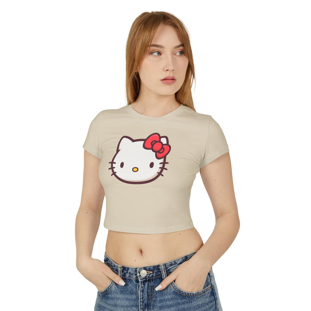 Hello Kitty Women's Baby Tee, Cropped Shirt
