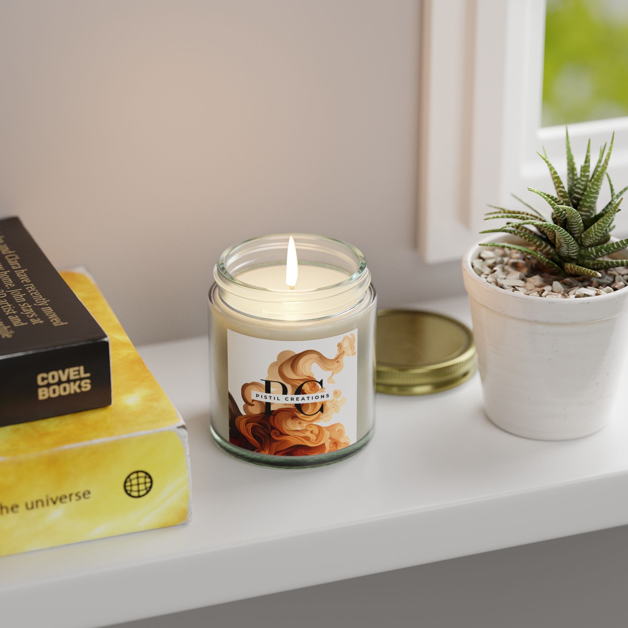 Coconut Apricot Wax Candles, scented/unscented