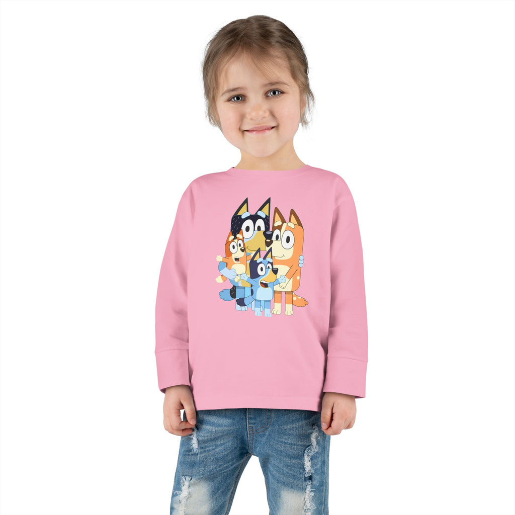 Cute Bluey Family, Toddler Long Sleeve Tee