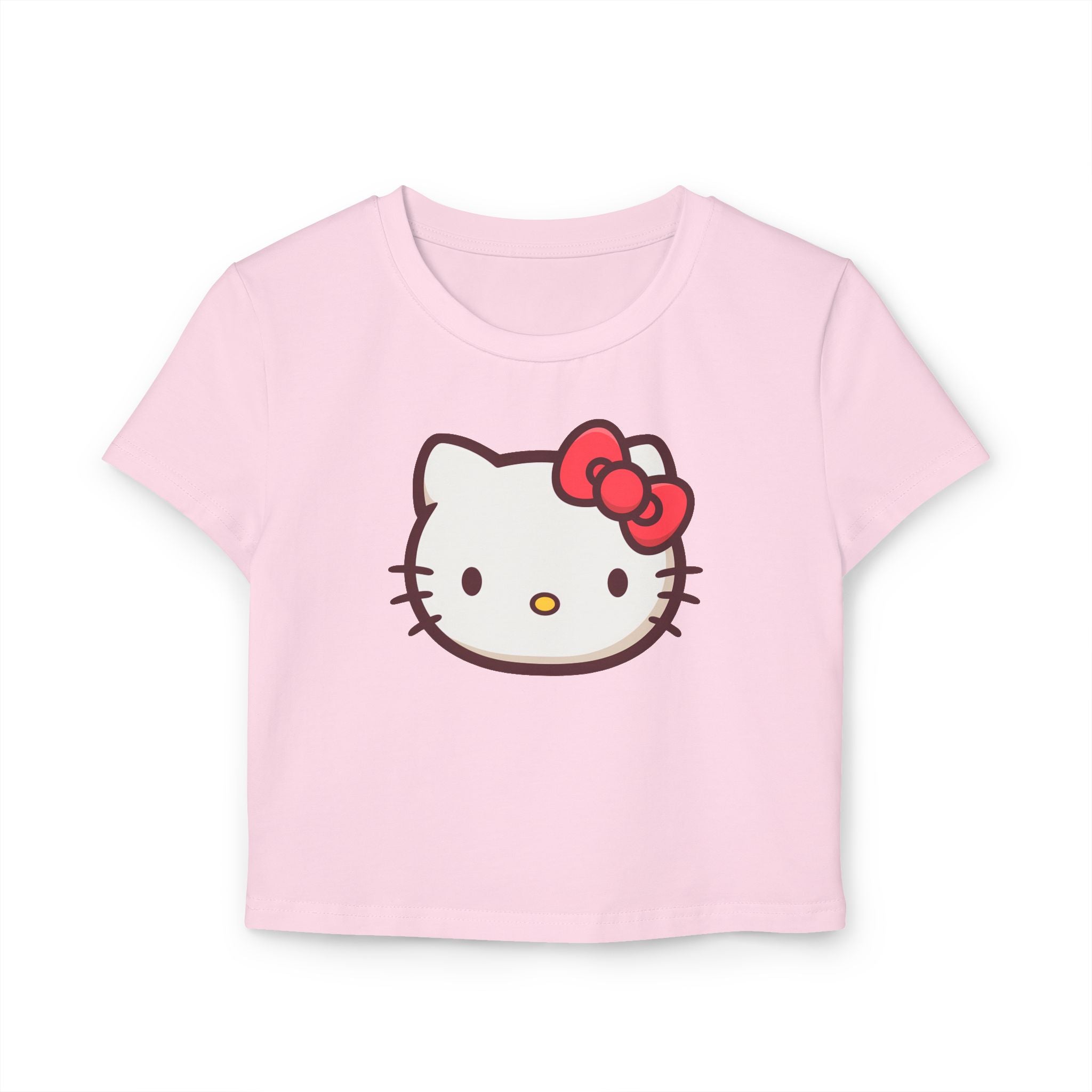 Hello Kitty Women's Baby Tee, Cropped Shirt