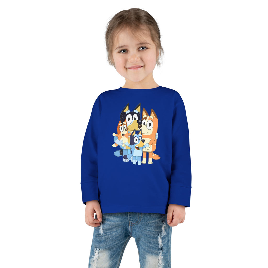 Cute Bluey Family, Toddler Long Sleeve Tee