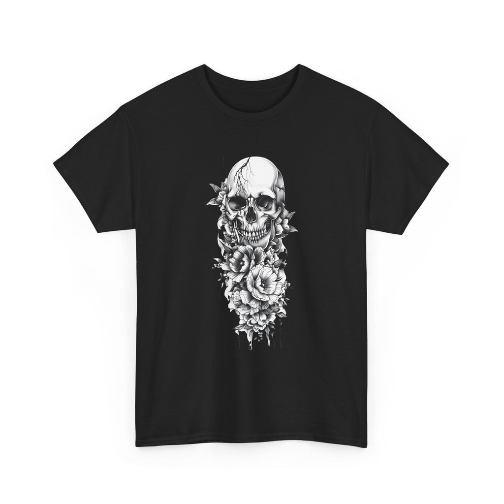 Edgy Skull Floral Tee