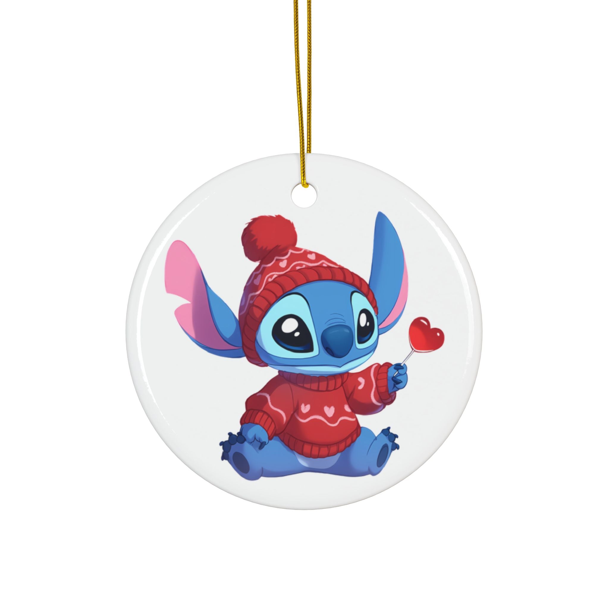 Stitch Ceramic Ornaments, 2-Side Print