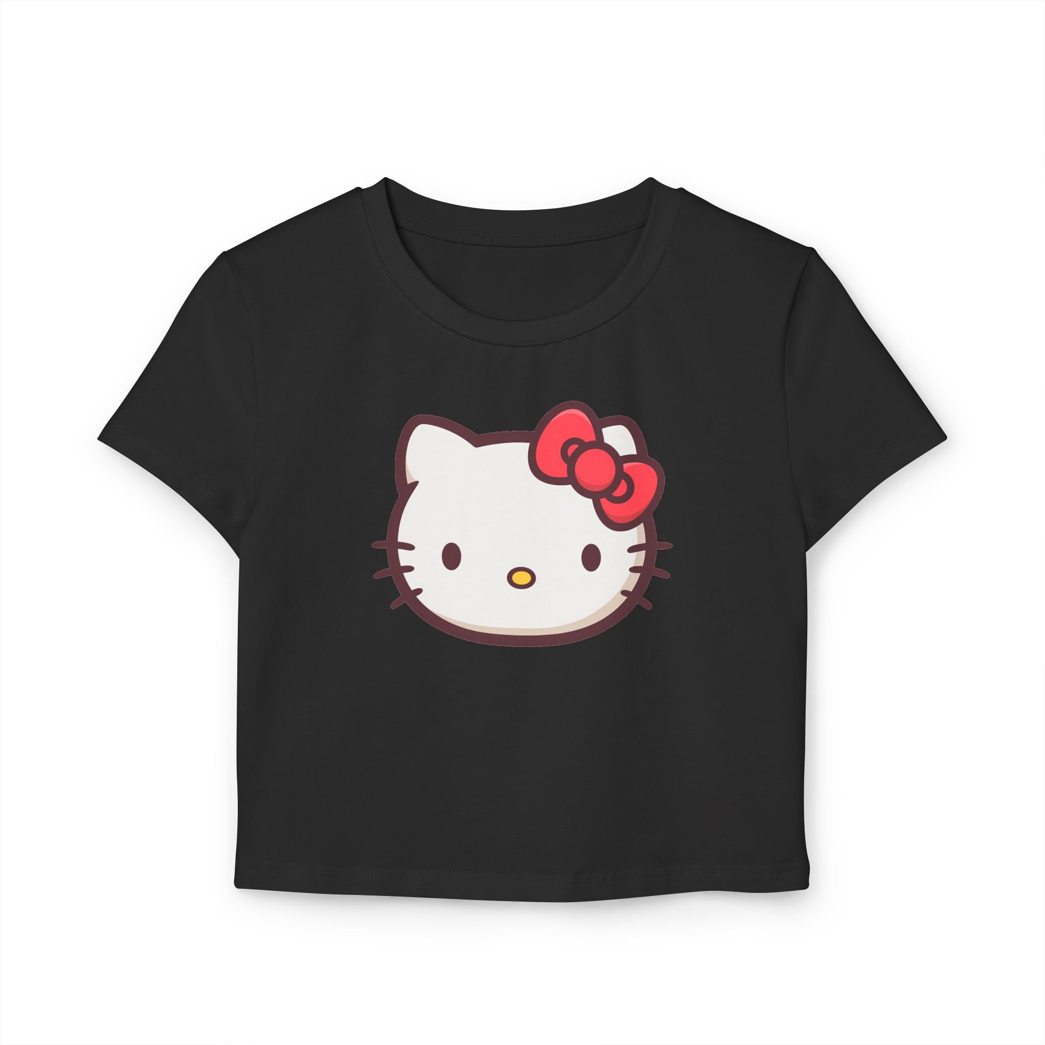 Hello Kitty Women's Baby Tee, Cropped Shirt